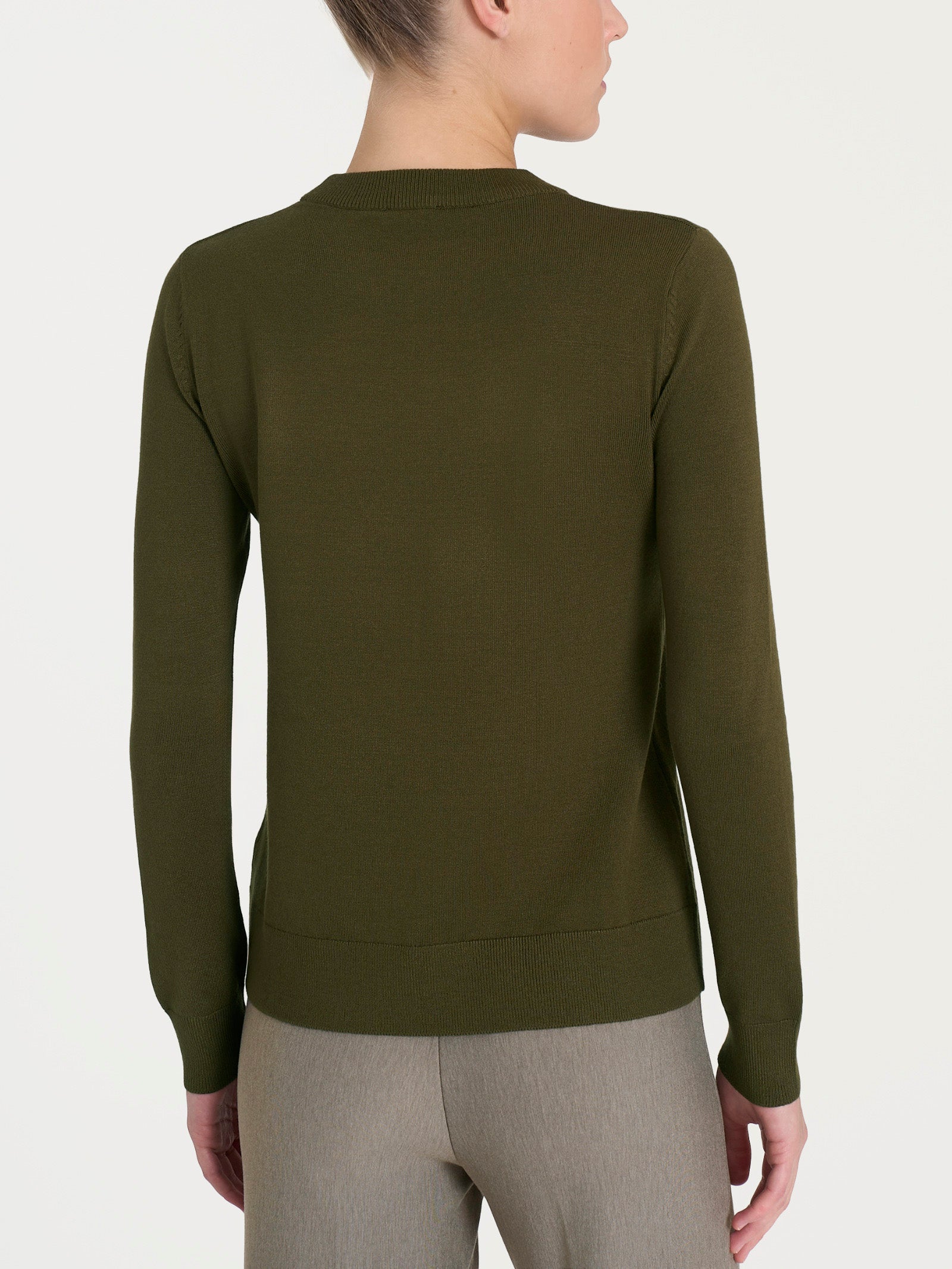 Ragno Four Seasons Maglia Girocollo Dark Olive Viscosa