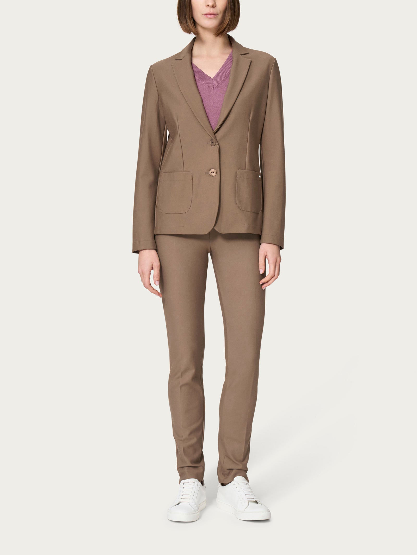 Ragno Compact Blazer Due Bottoni Pine Bark Marrone