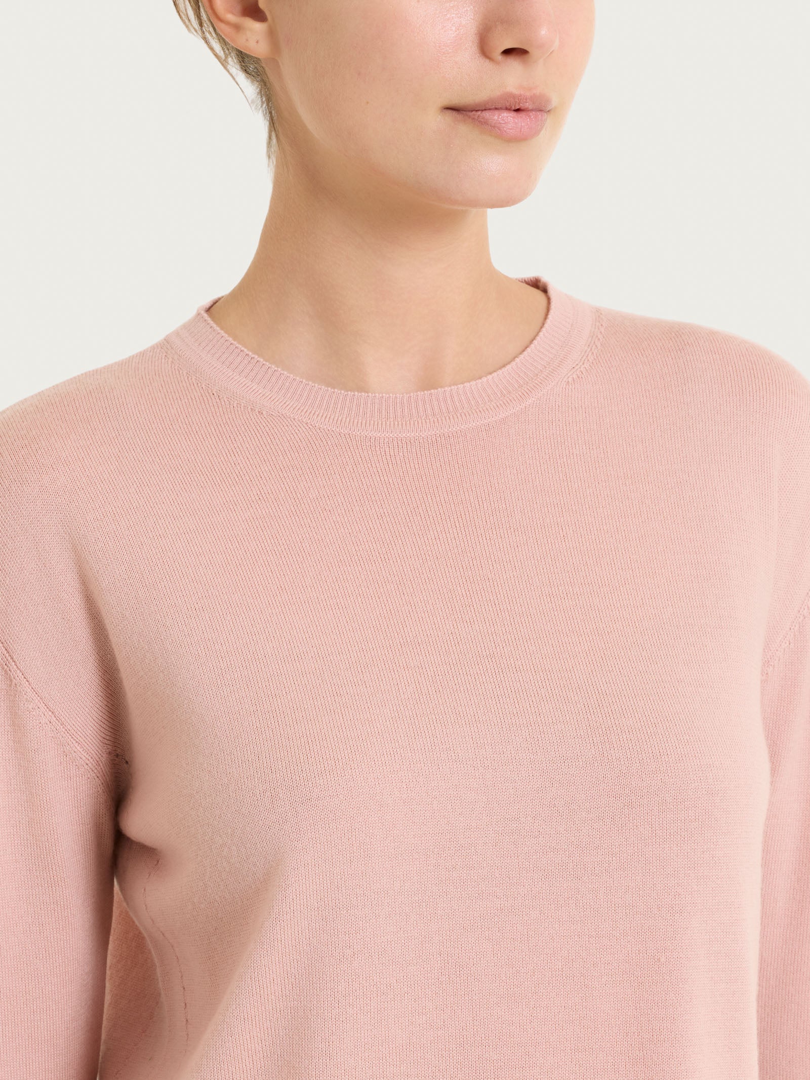 Ragno Merino Soft Maglia Girocollo Cameo Rose Lana