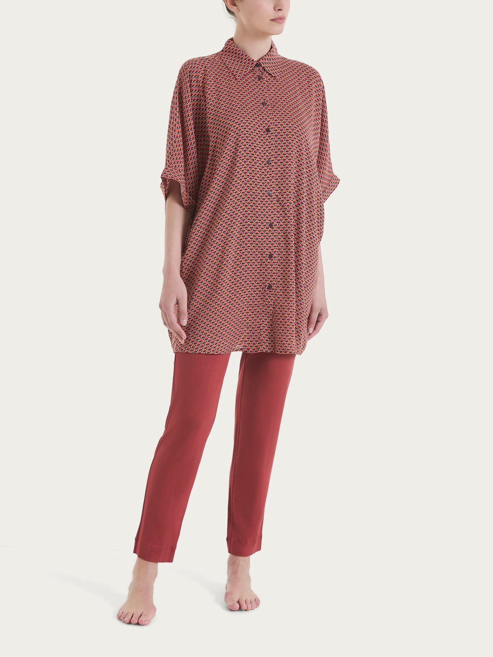 Ragno EcoSeta Chemisier Kimono Fantasia abito spice route mare