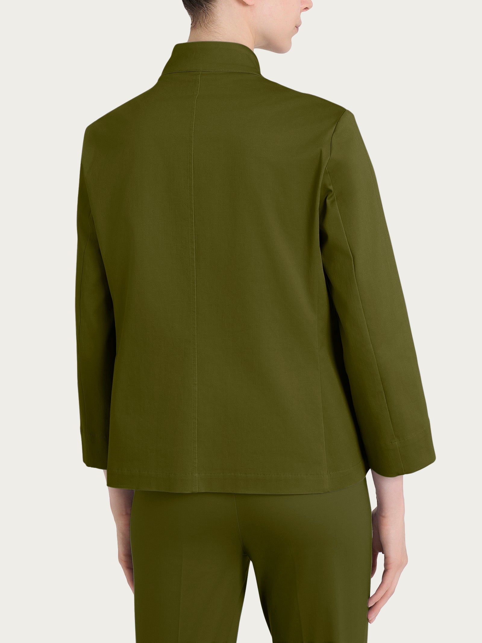 Ragno Satin Power Blazer corto Sphagnum verde cotone