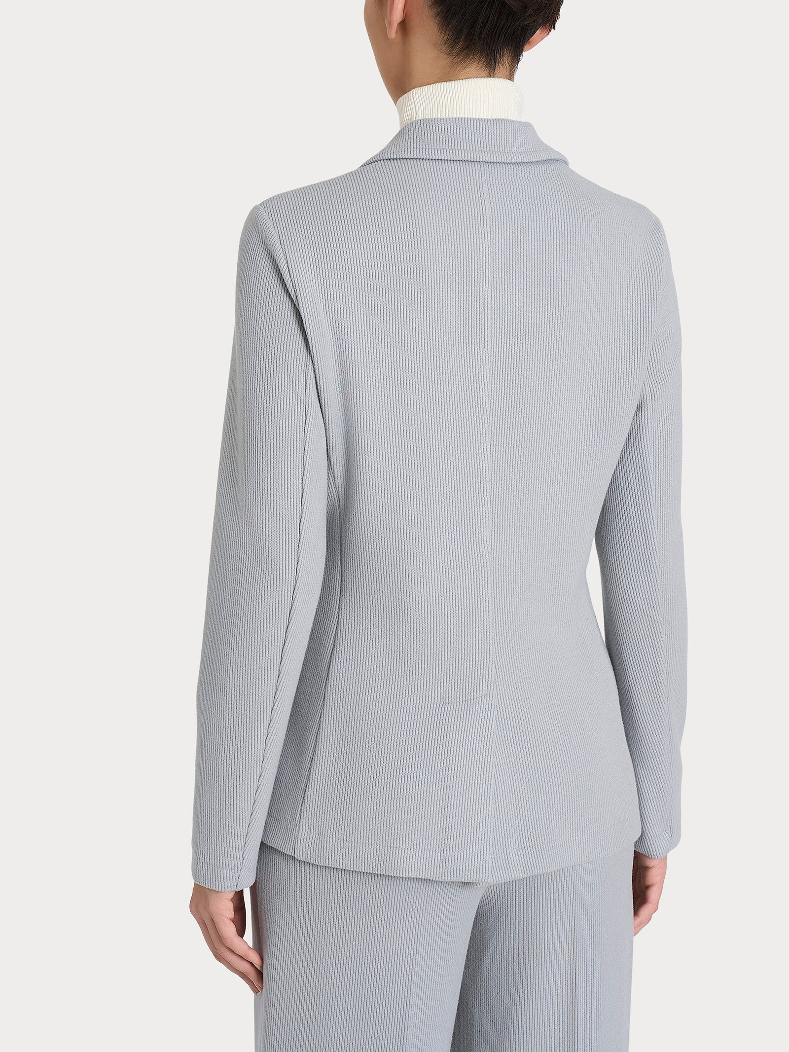 Ragno Velvet Blazer due bottoni grigio vestibilità regular