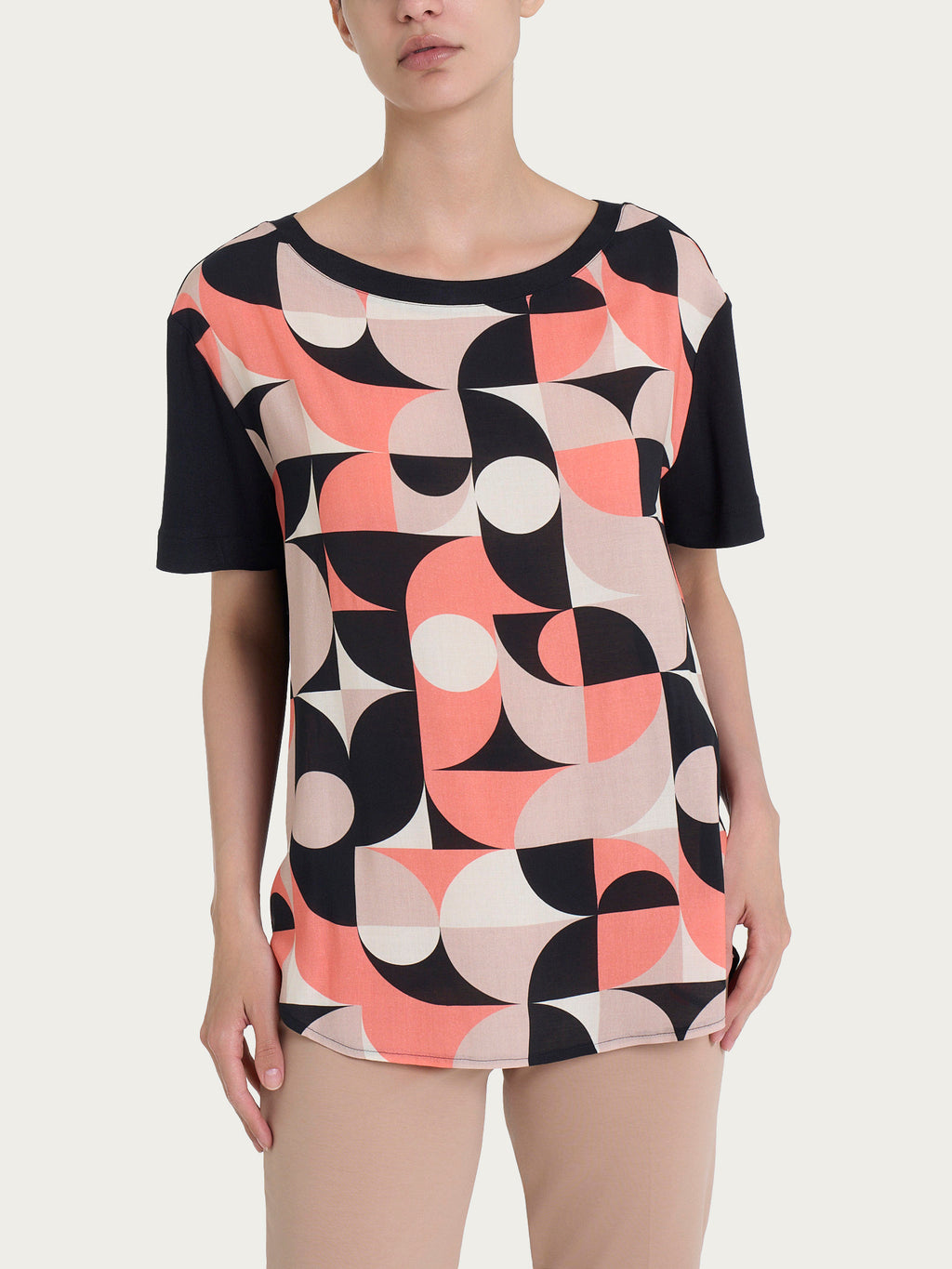 Ragno Viscosa Summer t-shirt barchetta viscosa Warm Taupe