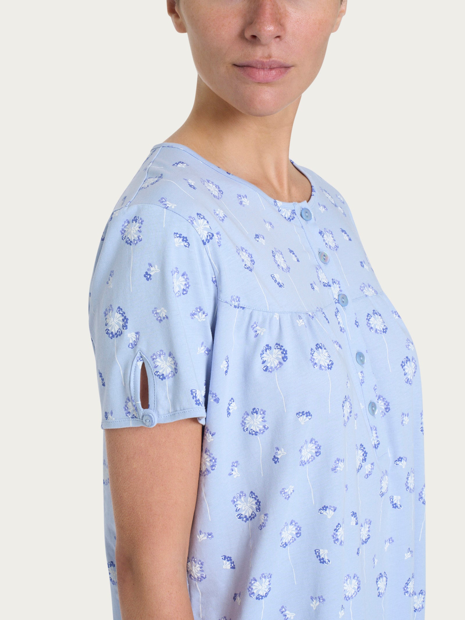 Ragno Sweet Emotion pigiama serafino Brunnera Blue cotone