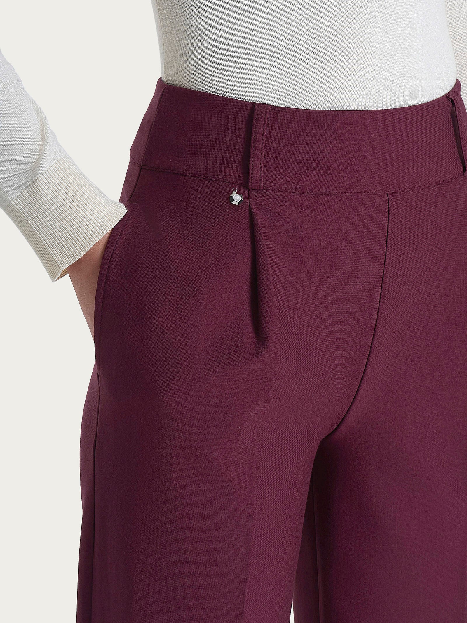 Ragno Compact pantalone ampio Fig wide leg