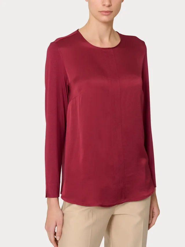 Ragno Viscosa Summer Blusa girocollo rossa tibetan red
