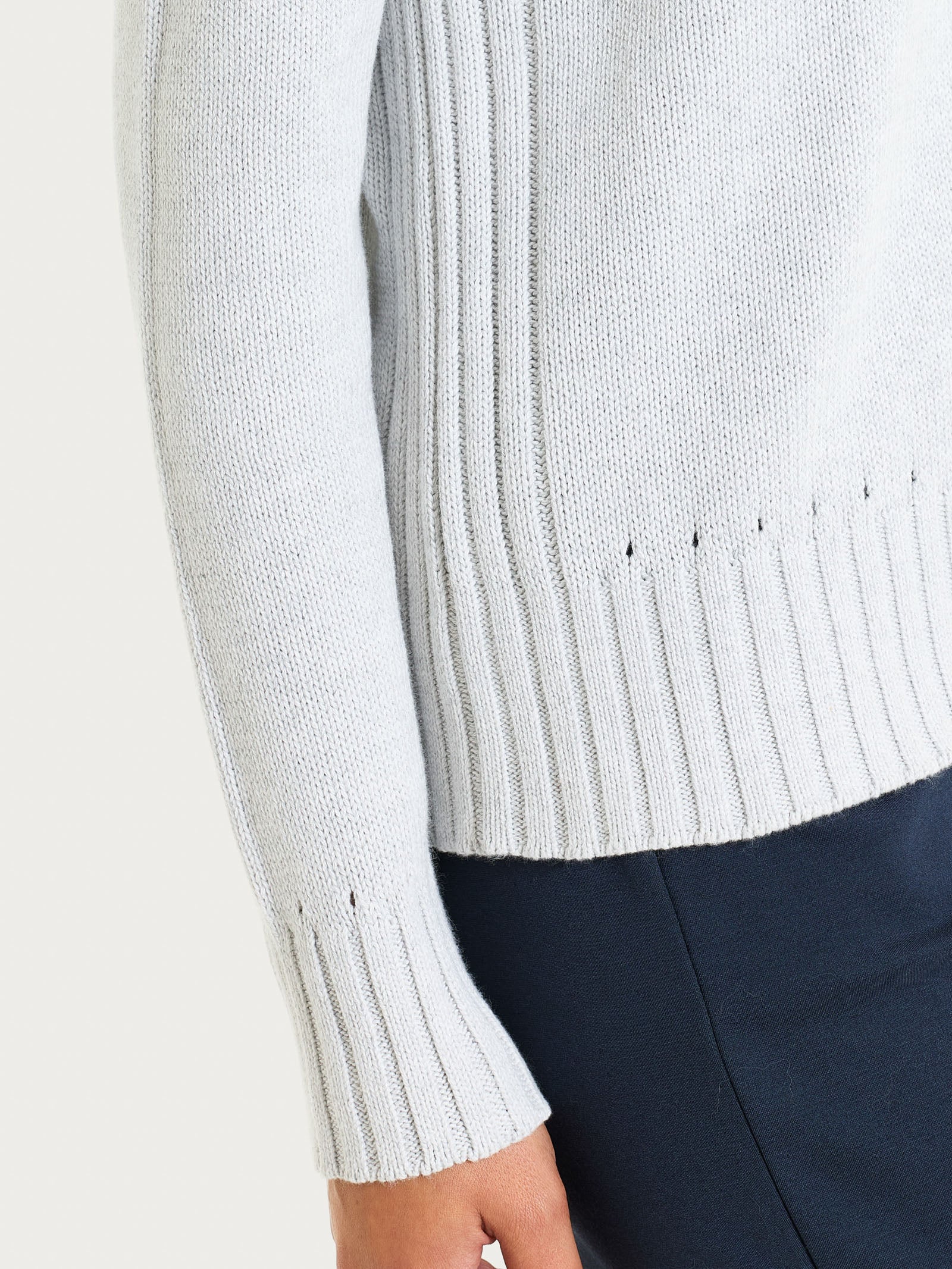 Ragno Winter Cotton maglia girocollo Dawn Blue Mel. puro cotone