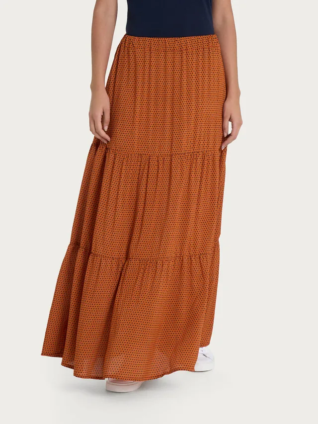 Ragno Ecoseta Gonna Lunga Fant. Red Ochre viscosa