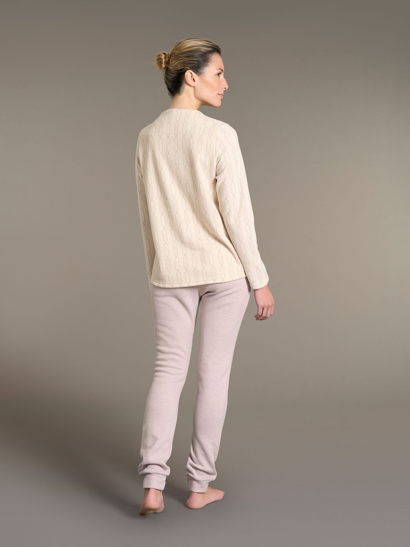 Ragno Cotton Eco Pile pigiama serafino Fant.Mirtillo