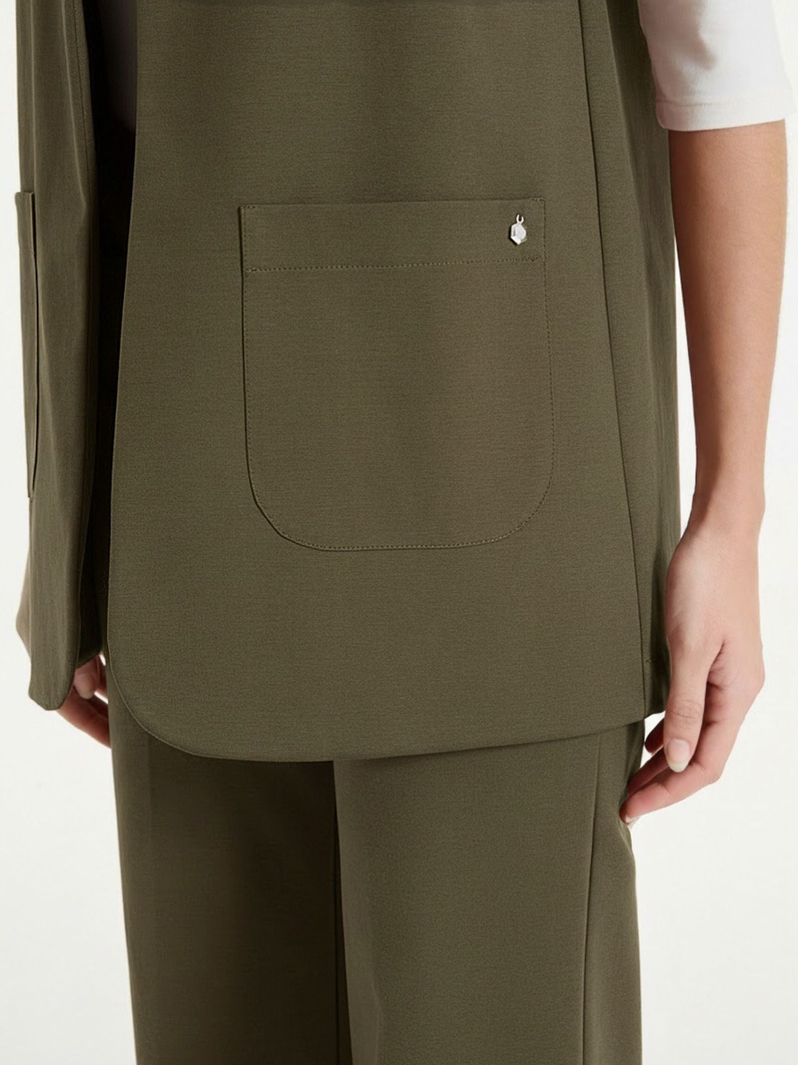 Ragno Compact Light Gilet Donna Dark Olive Aperto