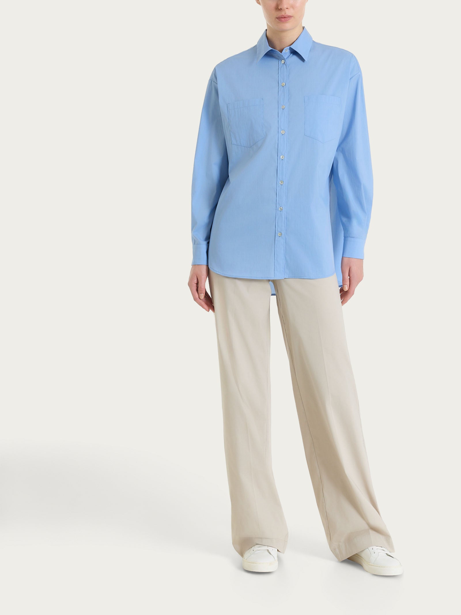 Ragno Super Fresh pantalone palazzo Champignon leggero