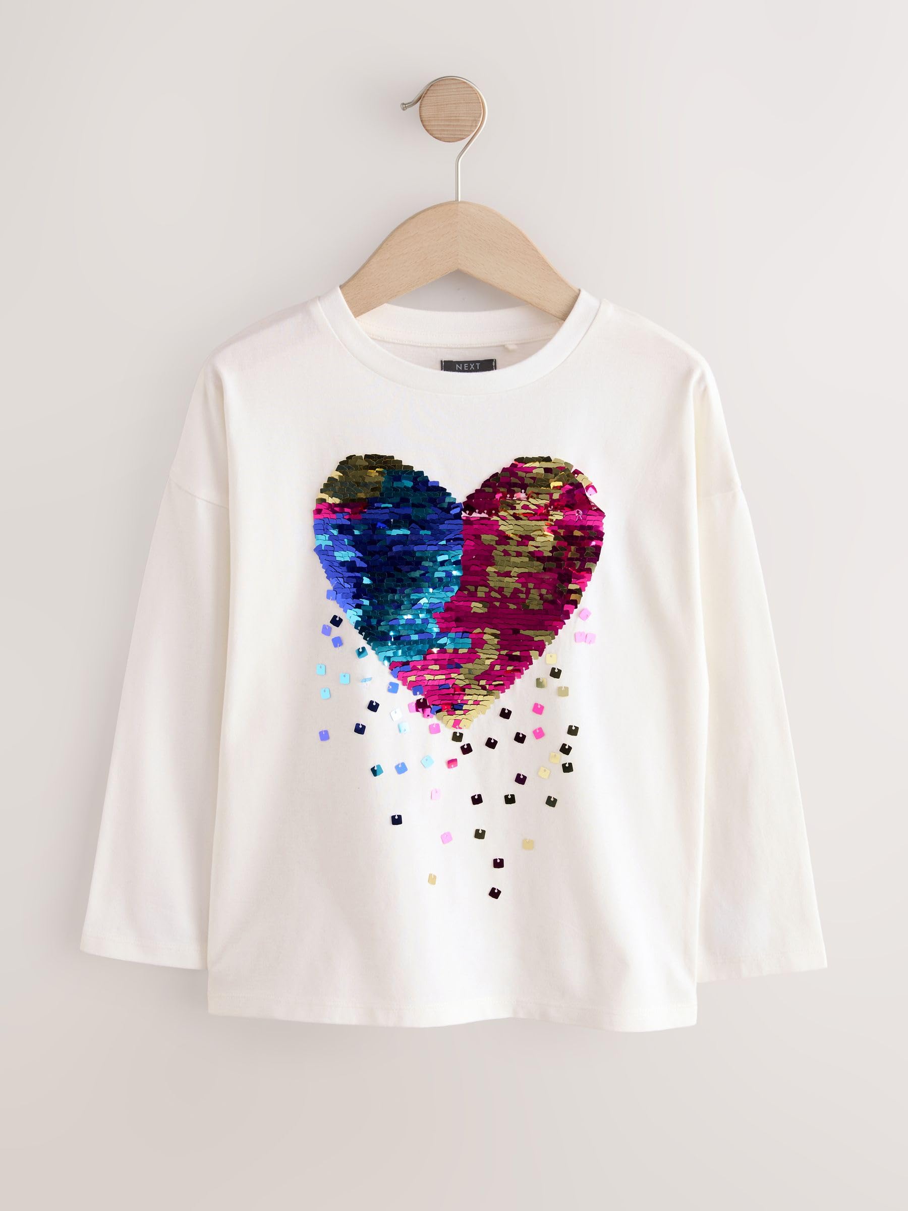 Geo Next Top Bambina Maniche 3/4 con Paillettes Nero
