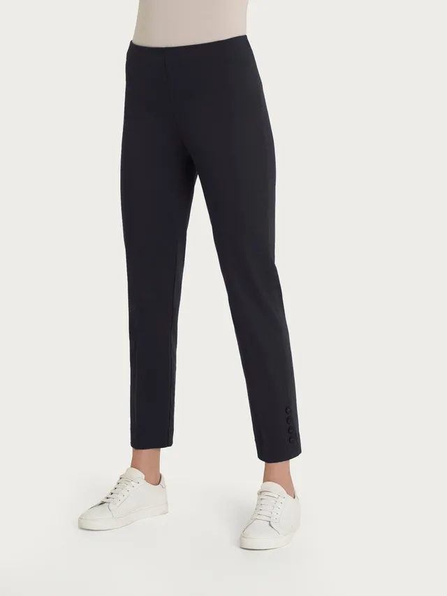 Ragno Satin Power pantalone capri nero in cotone raso