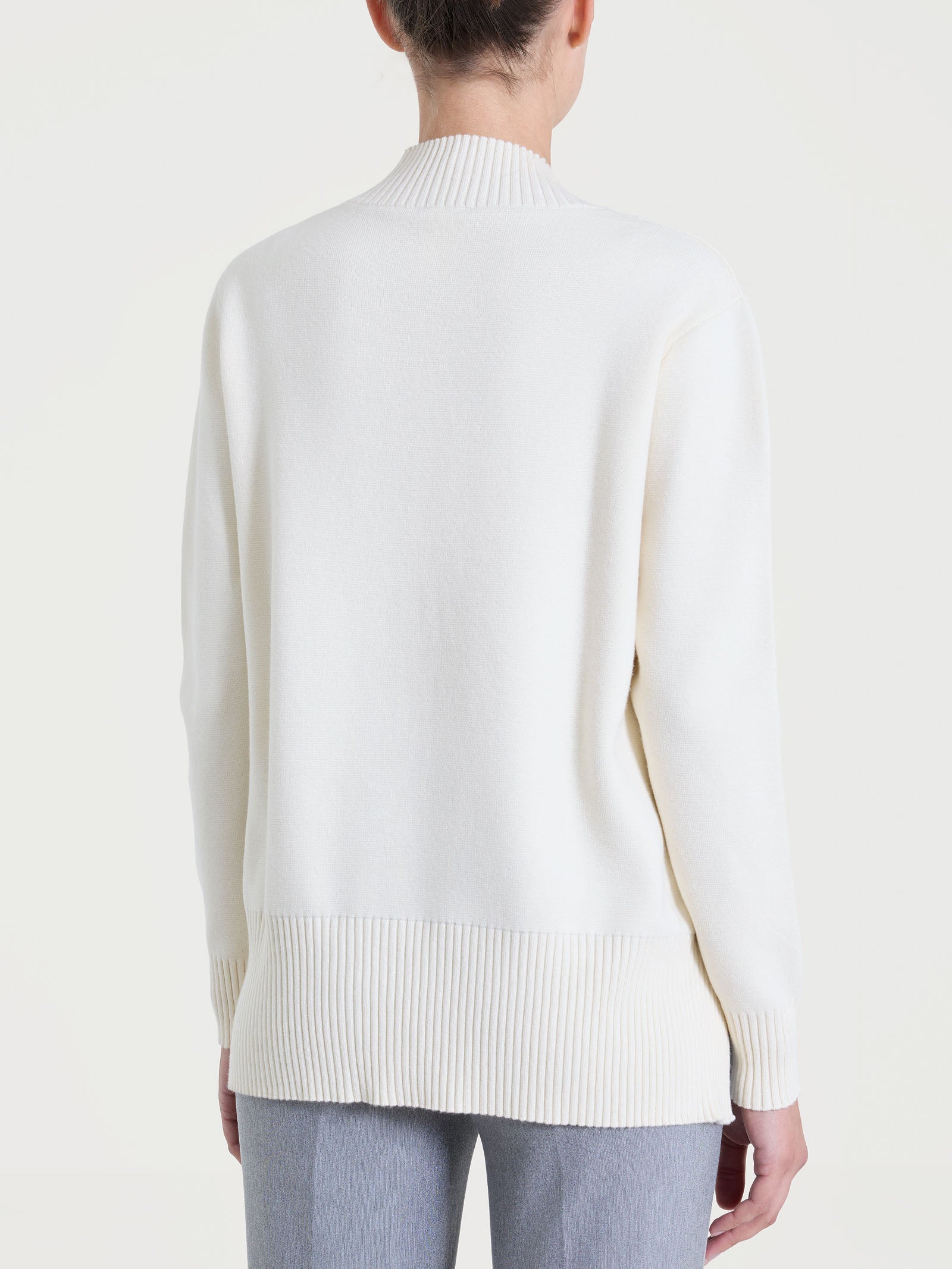 Ragno Super Soft Maglia Asimmetrica Scollo V Avorio