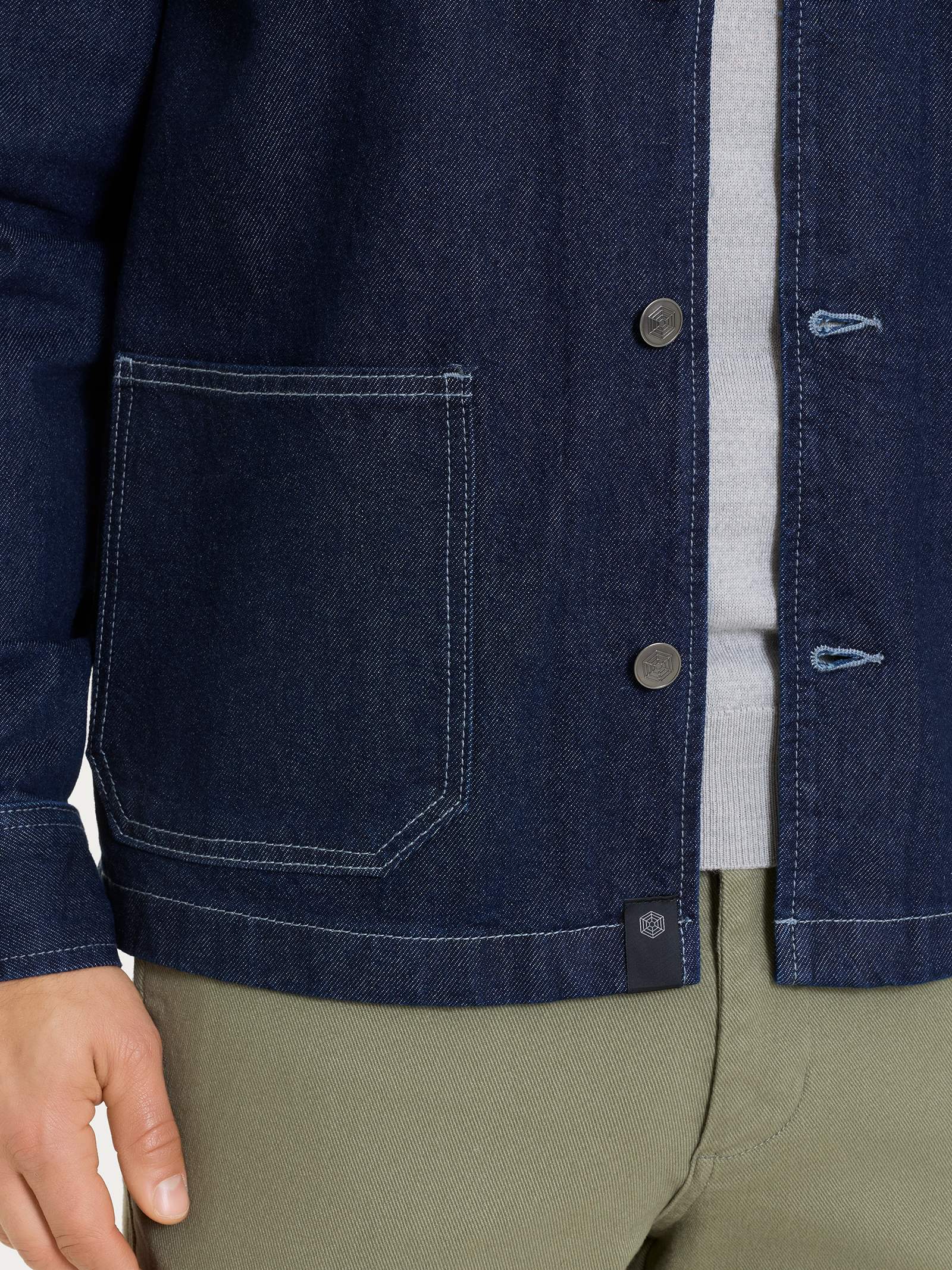 Ragno Super Denim Utility giacca uomo Dark Navy