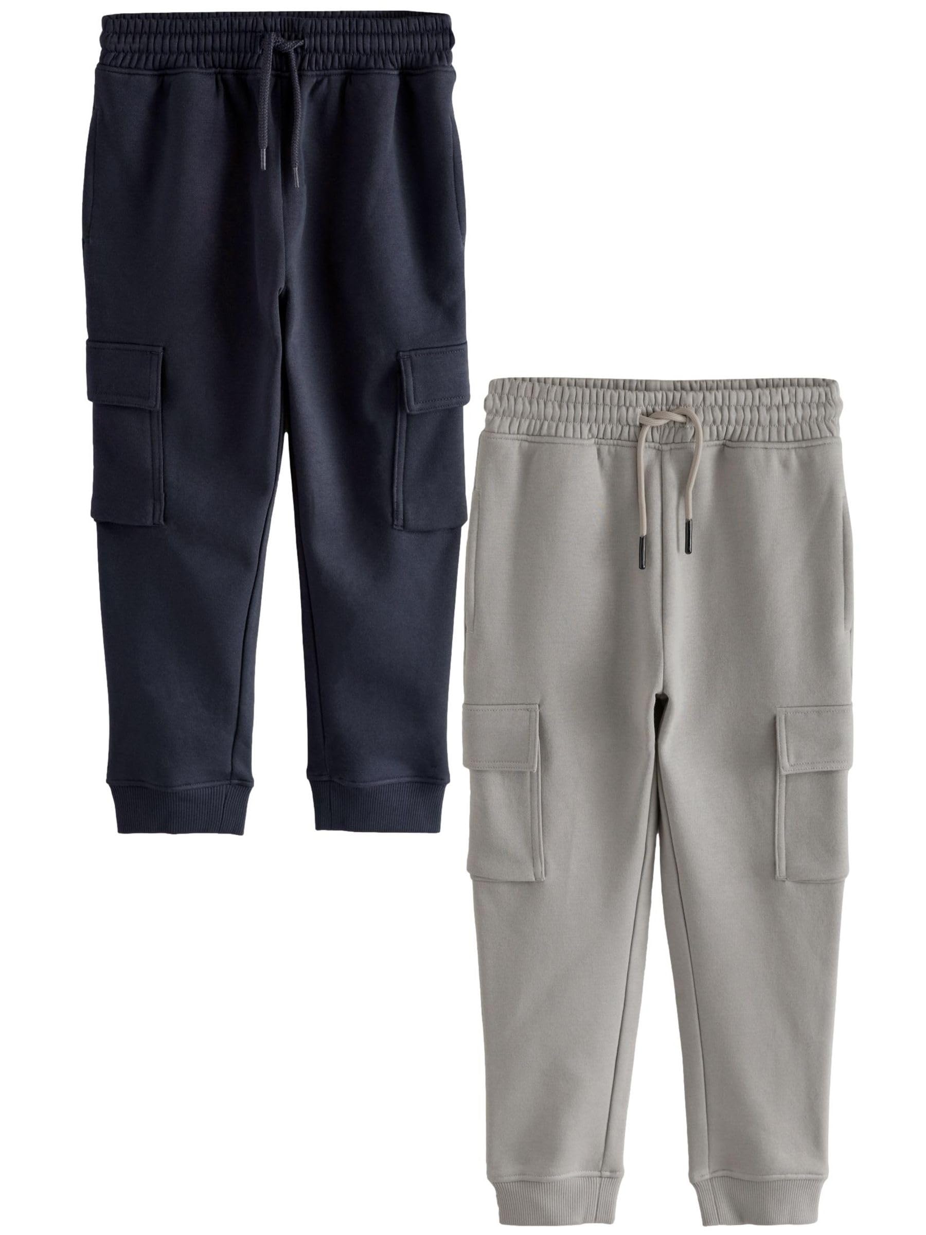 Next Cargo Slim Pantaloni Jogging Ragazzo 146 Black Grey 2pz