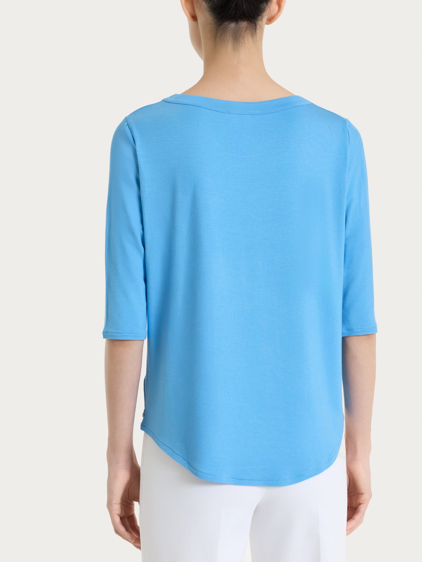Ragno Viscosa Summer maglietta girocollo Azure Blue manica 3/4