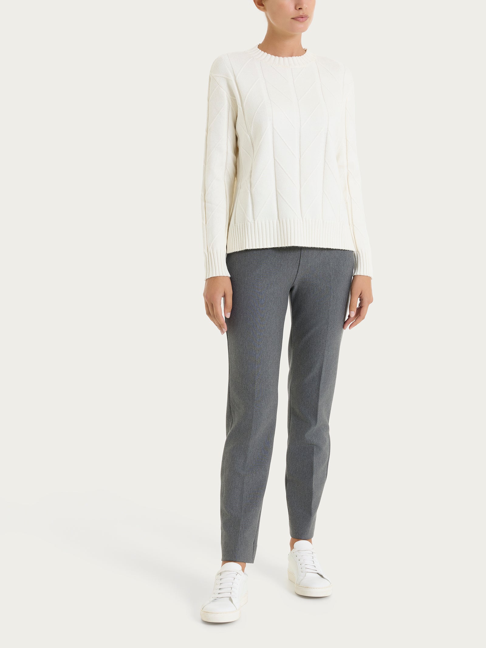 Ragno Four Seasons Super Soft maglia avorio punto spiga