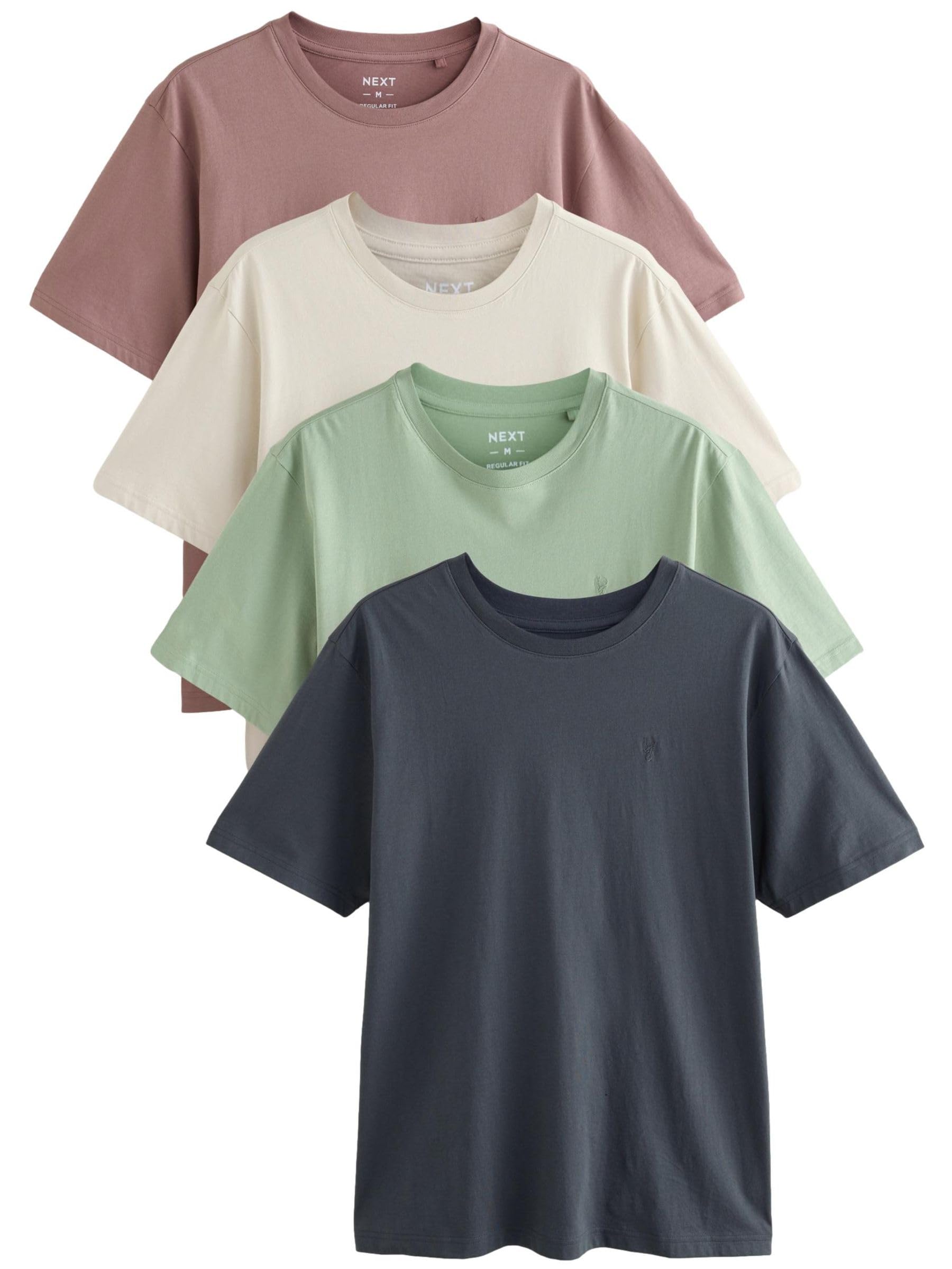Next t-shirt girocollo uomo cotone XL 4 pezzi regular