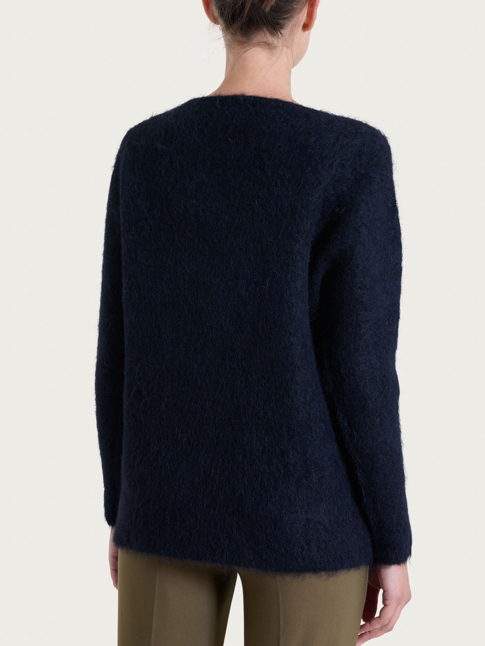 Ragno Merino Soft maglia girocollo misto alpaca nero calda