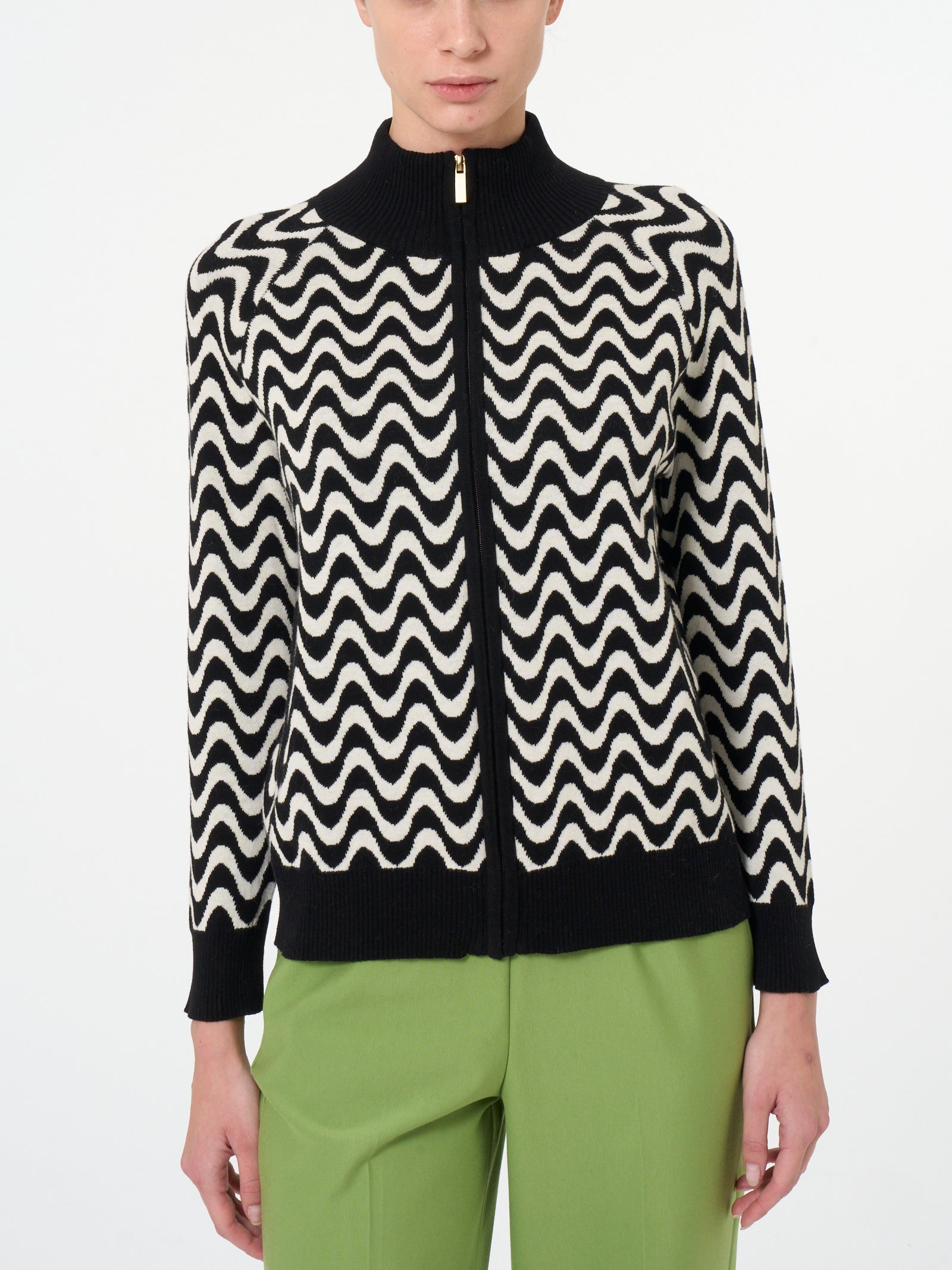 Ragno Winter Cotton Bomberino Onde Fantasia Nero Cotone