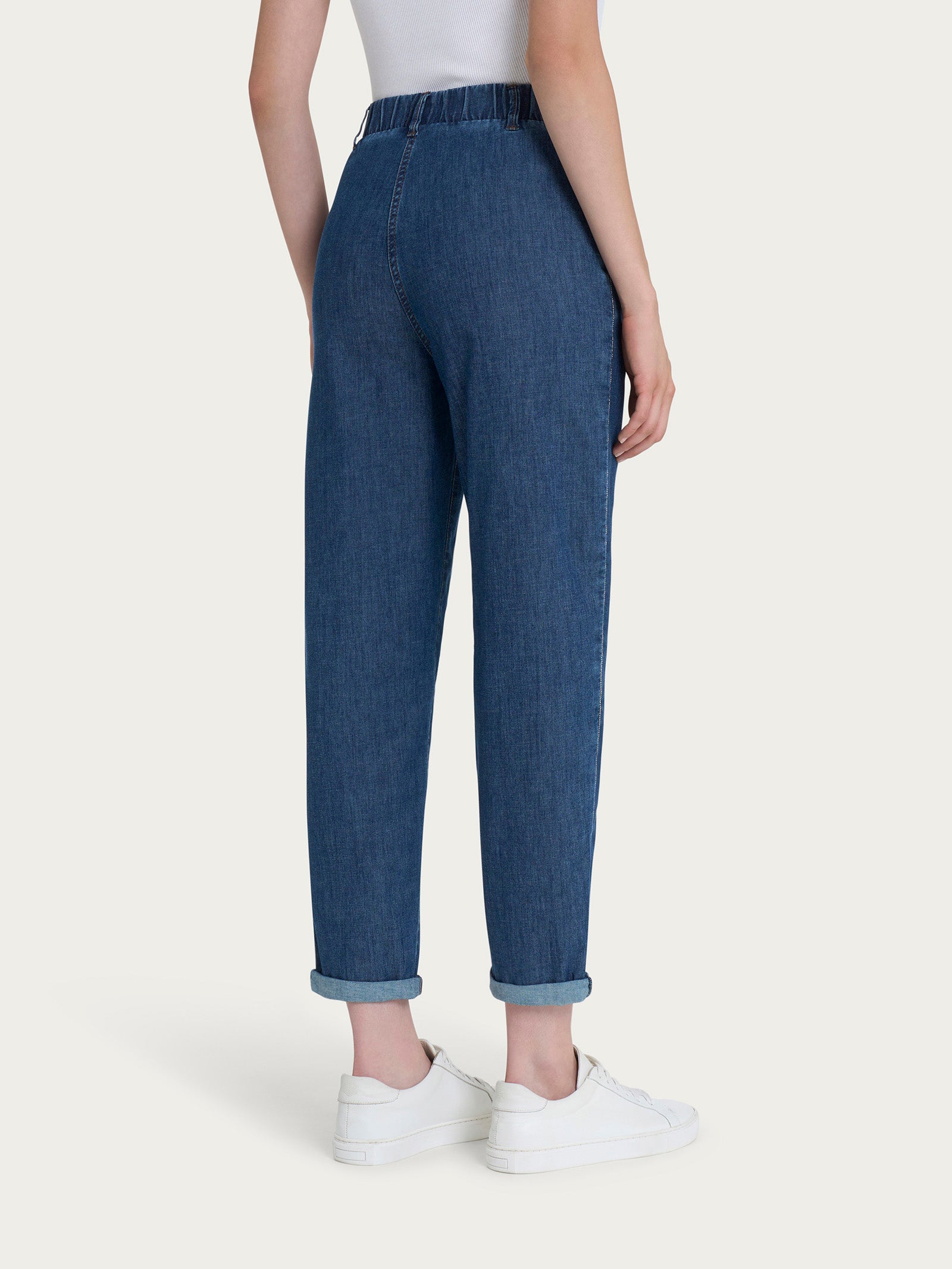 Ragno Super Denim Jeans a carota con tasche blu tapered