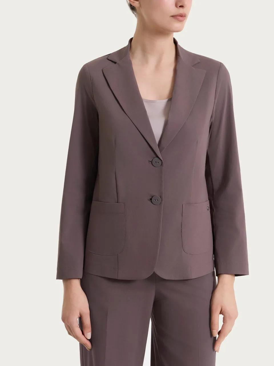 Ragno Super Fresh blazer due bottoni Plum Truffle leggero