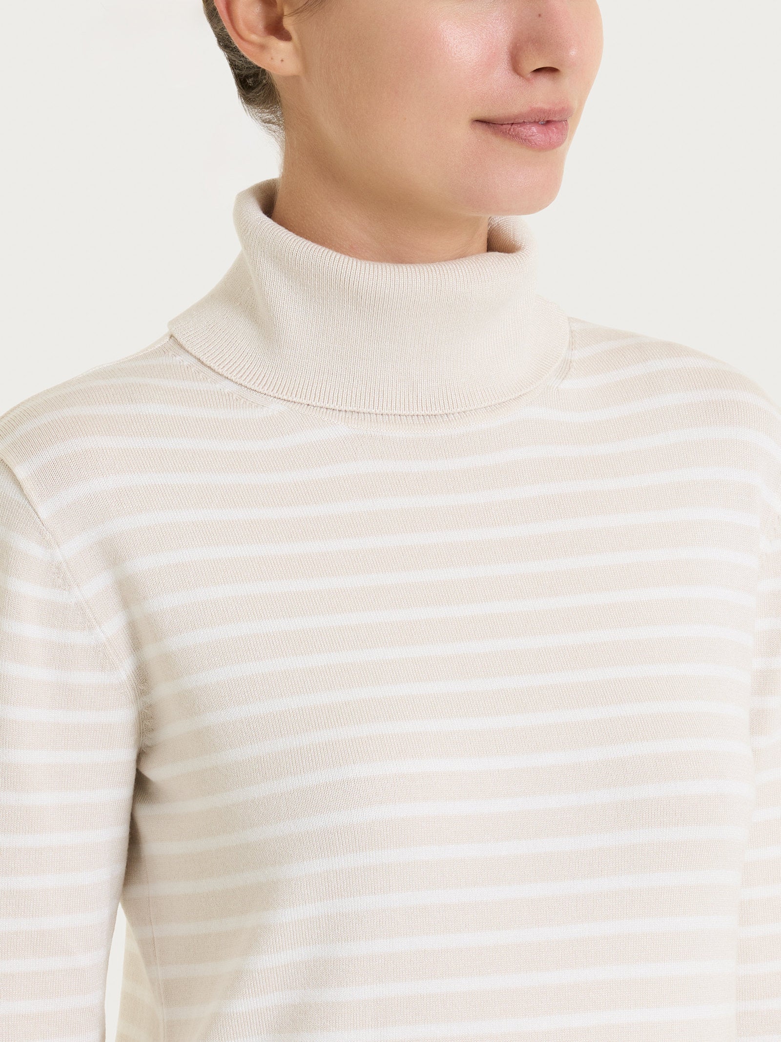 Ragno Four Seasons Dolcevita Rigata Donna Champignon