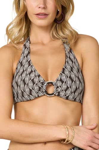 Goldenpoint Seashell triangolo fisso anello top bikini geometrico