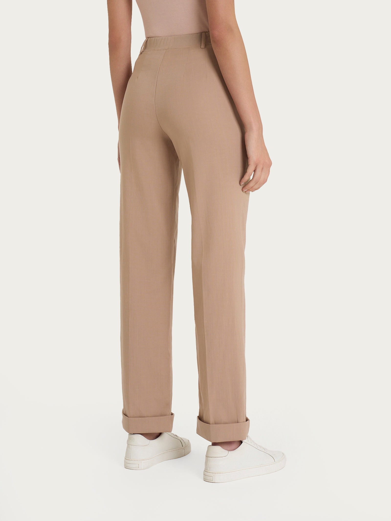 Ragno Super Natural Pantalone dritto Warm Taupe tencel