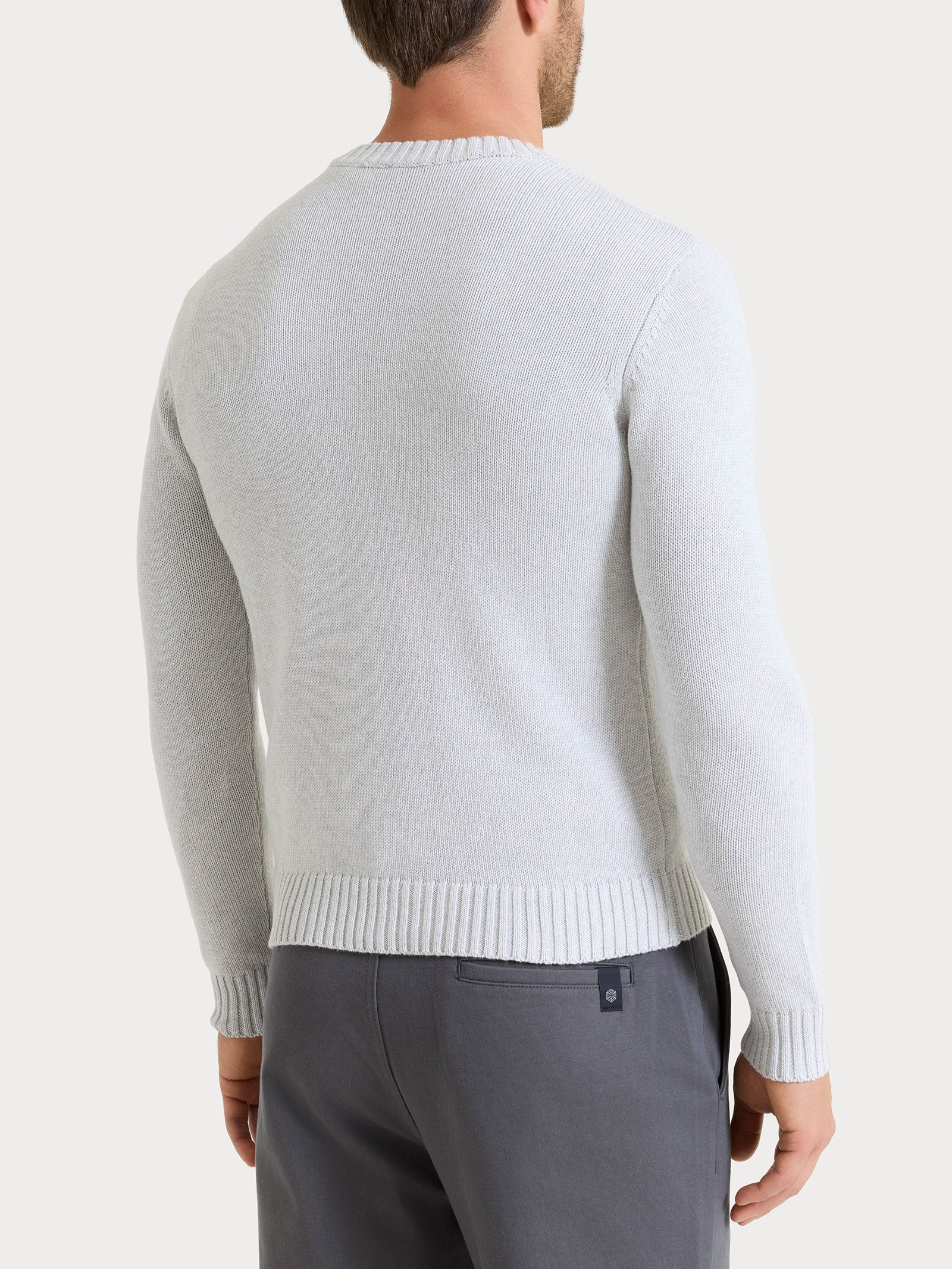 Ragno Winter Cotton Pull girocollo manica lunga Dawn Blue Mel.