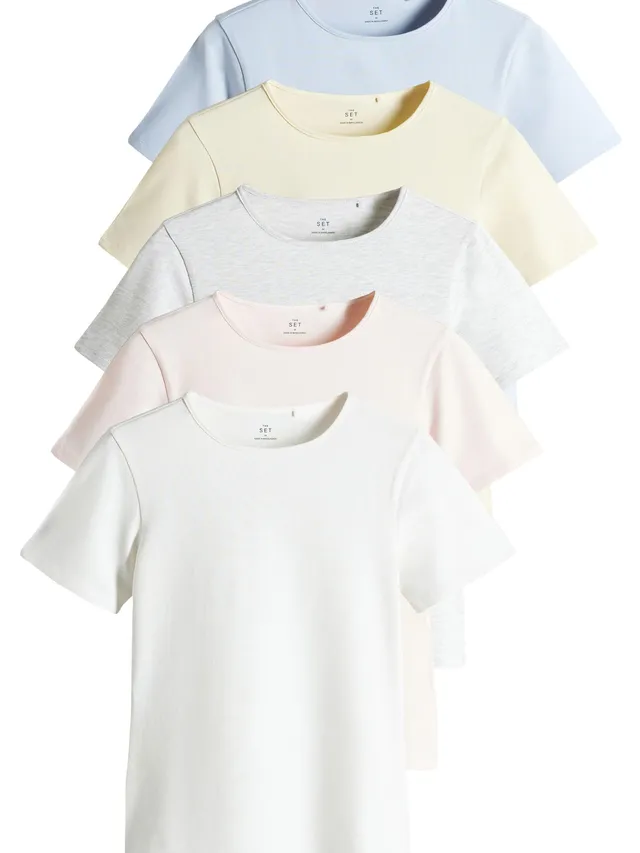 Geo Next The Set maglietta girocollo cotone donna 5 pezzi