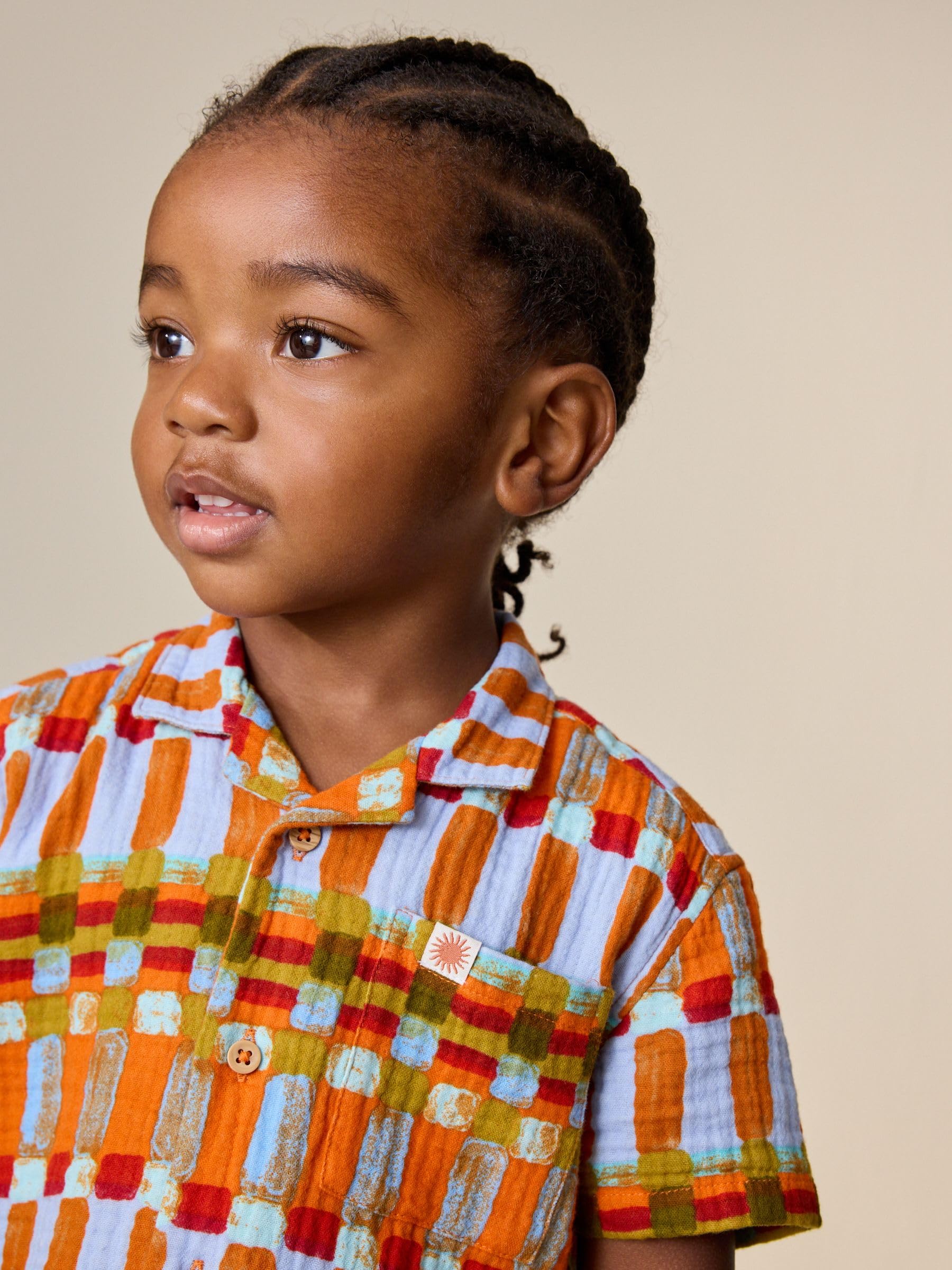 Next completo bambino camicia shorts riga multi