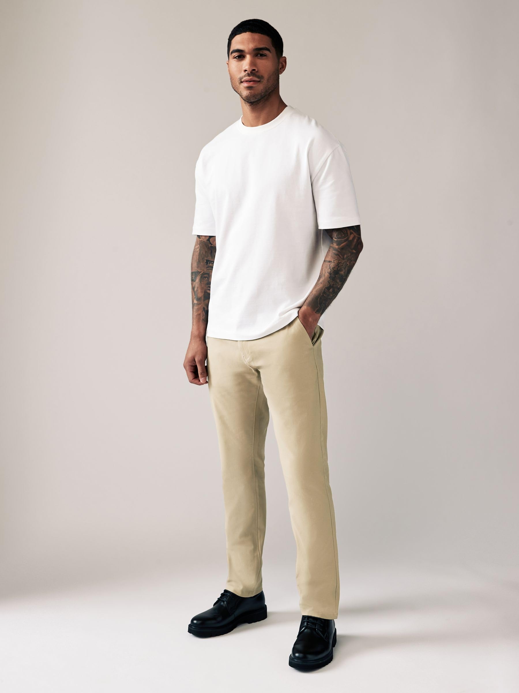 Next pantaloni chino slim stone 40/31 cotone elasticizzato