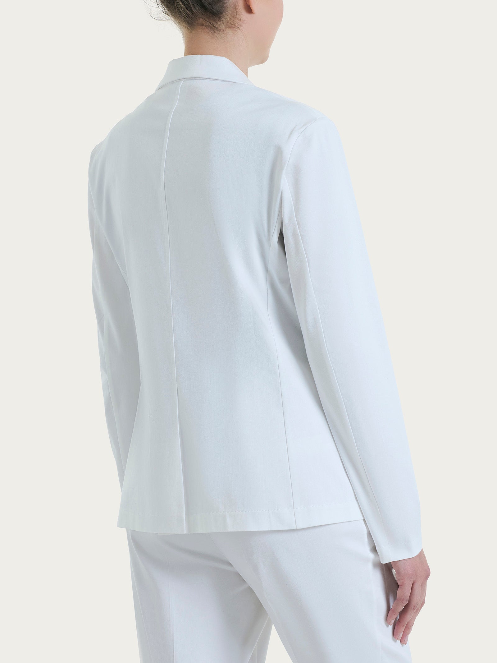 Ragno Satin Power blazer due bottoni bianco cotone