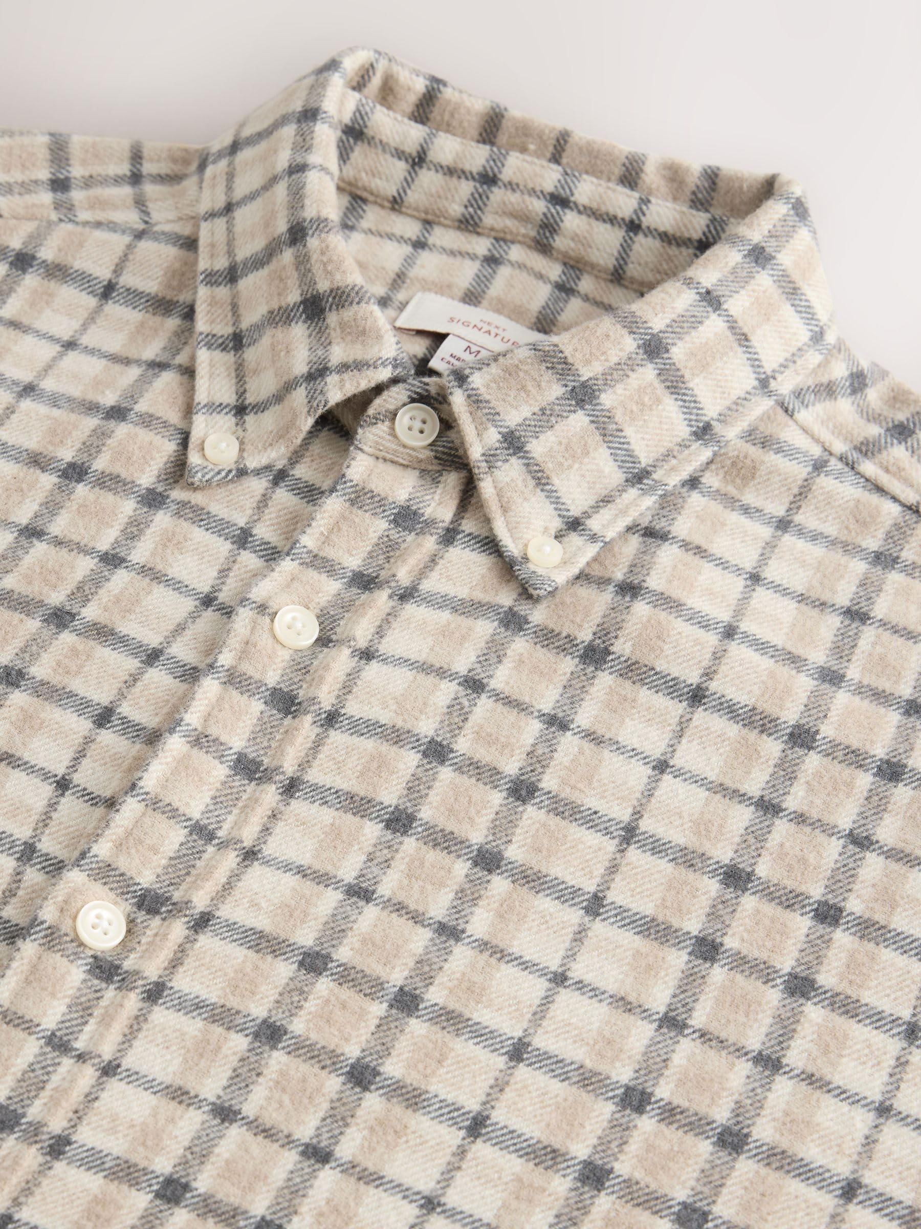 Next Signature camicia uomo quadri maniche lunghe M comoda