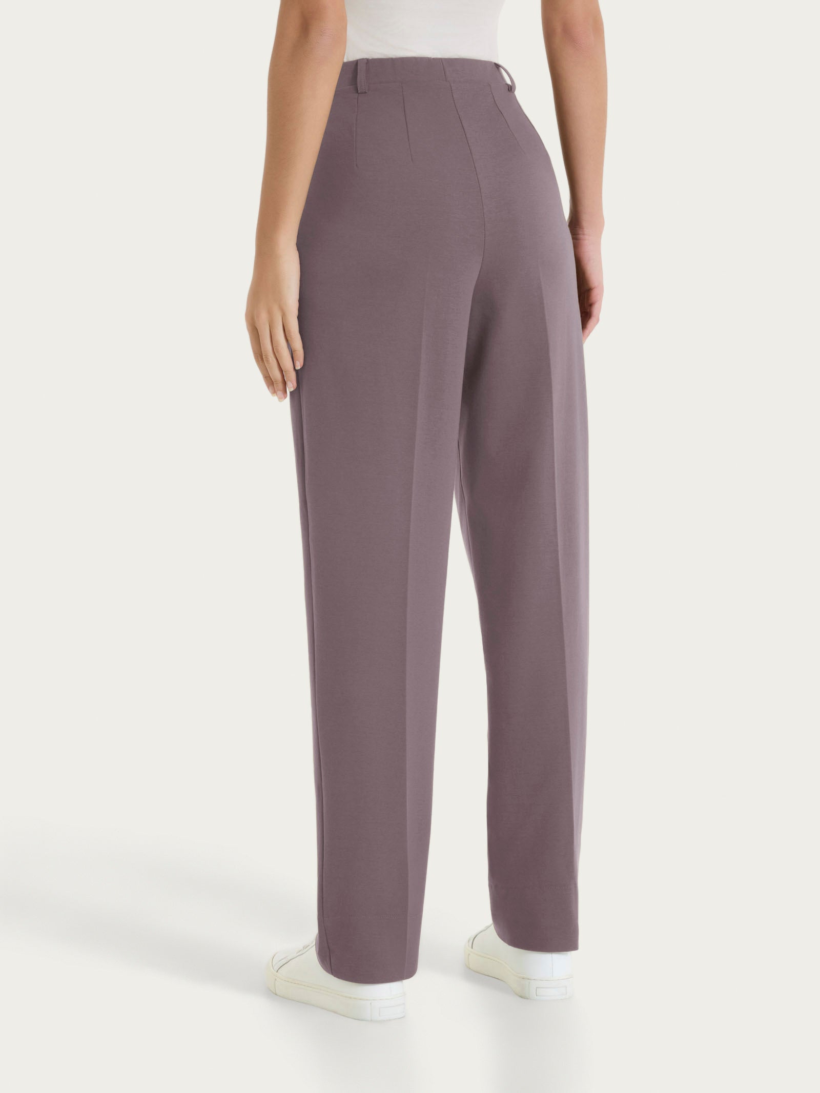 Ragno Compact Light pantalone carota con tasche Plum Truffle