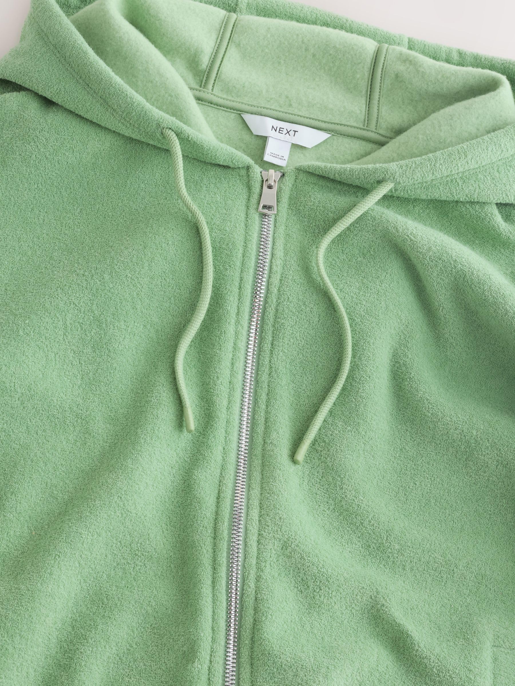 Next Felpa con Cappuccio Zip in Spugna XL comoda