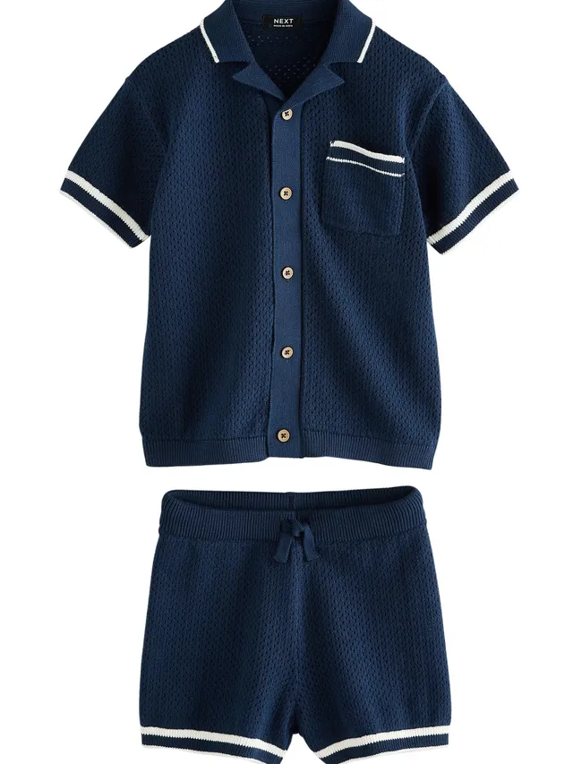 Next completo polo e shorts bimbo maglia taglia 92-98
