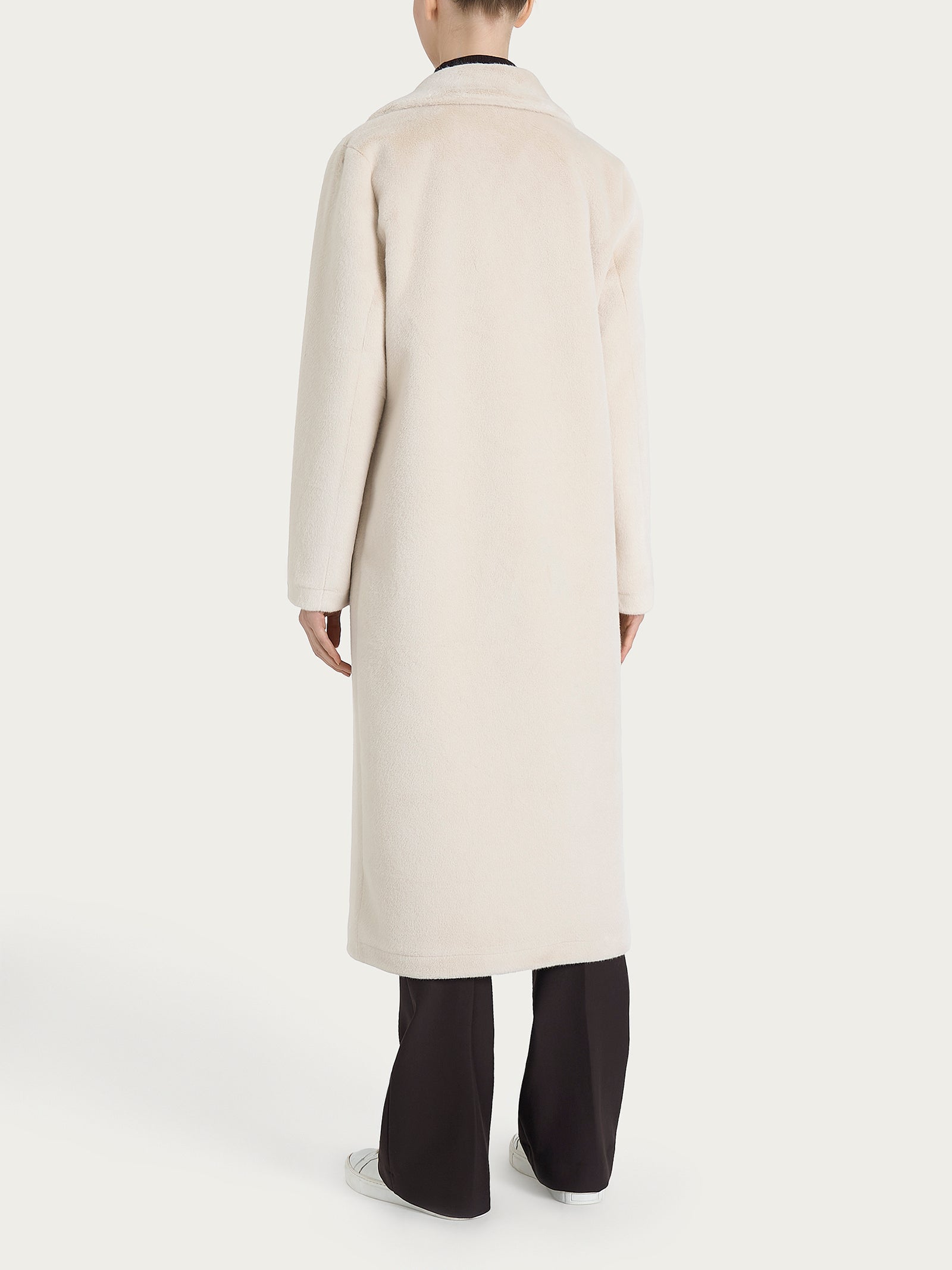 Ragno Vegan Shearling cappotto lungo double-face champignon