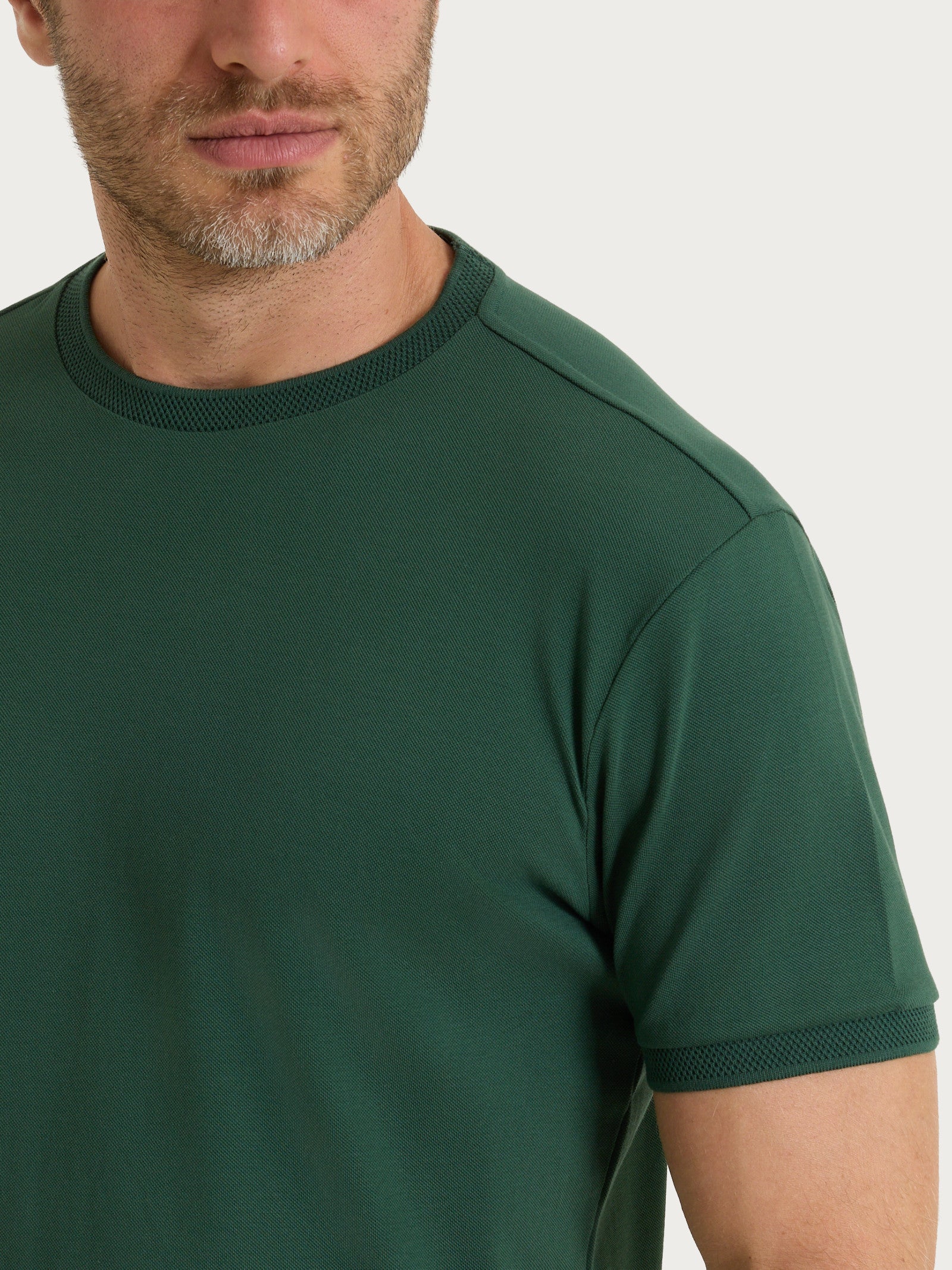 Ragno Four Seasons T-shirt girocollo Pineneedle puro cotone
