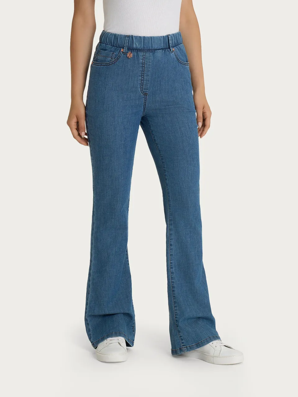 Ragno Jeans Flare con Tasche jeans Delave elasticizzato