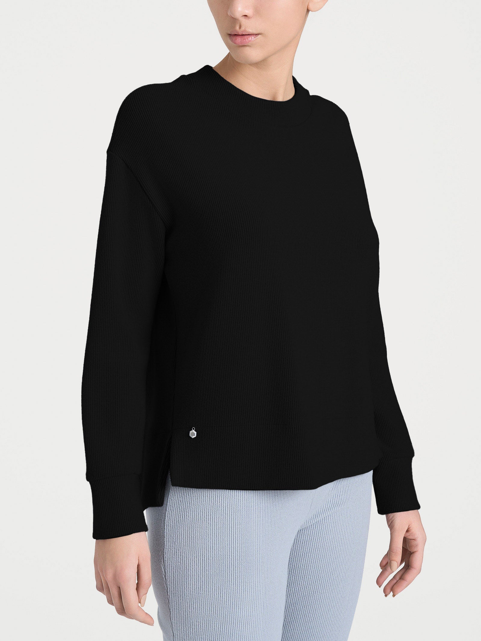 Ragno Velvet Felpa Girocollo Nero calda