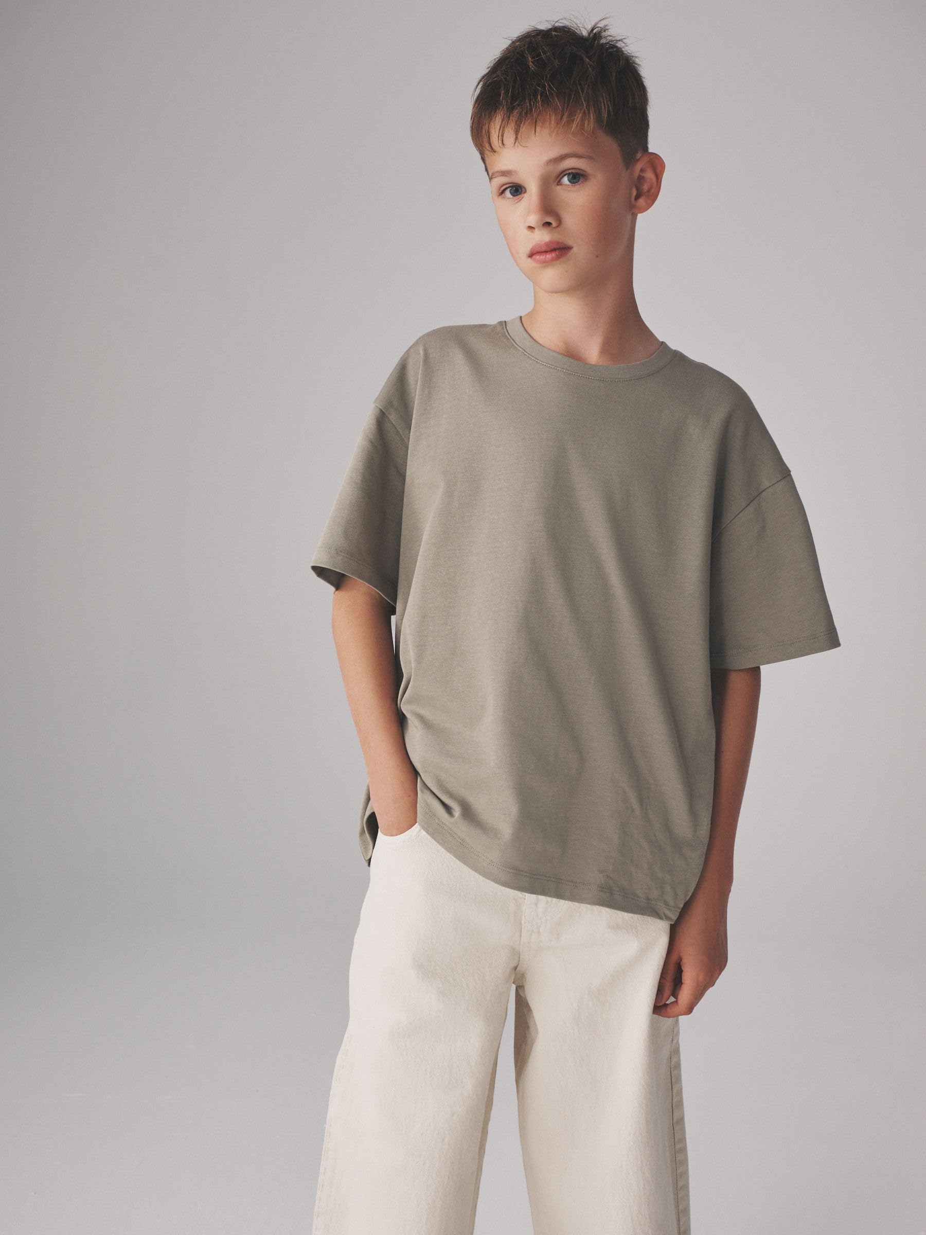 Next The Set T-Shirt Skater Ragazzo Cotone Pesante 4 Pezzi