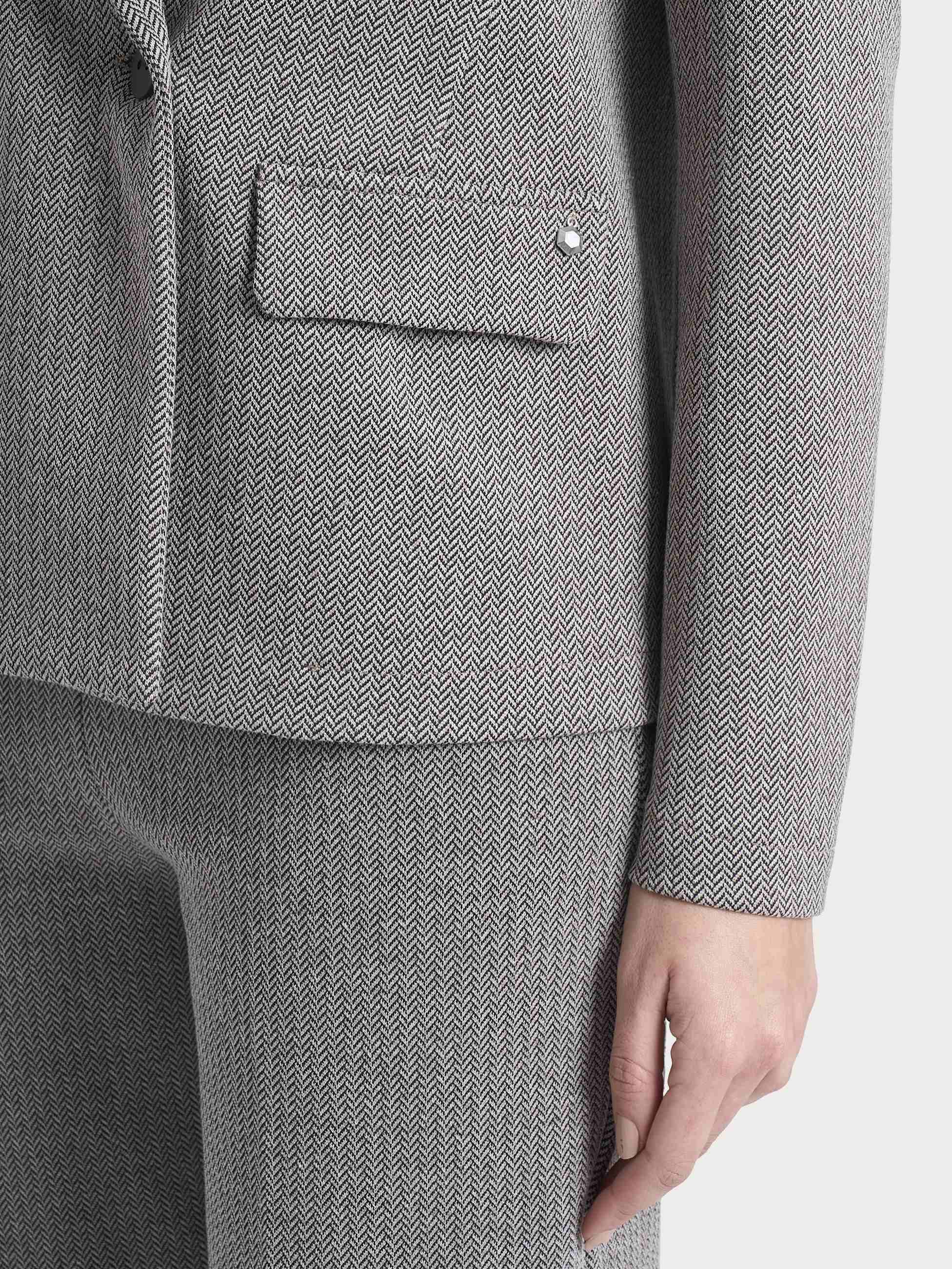 Ragno Compact Blazer Doppiopetto Spigato Marrone