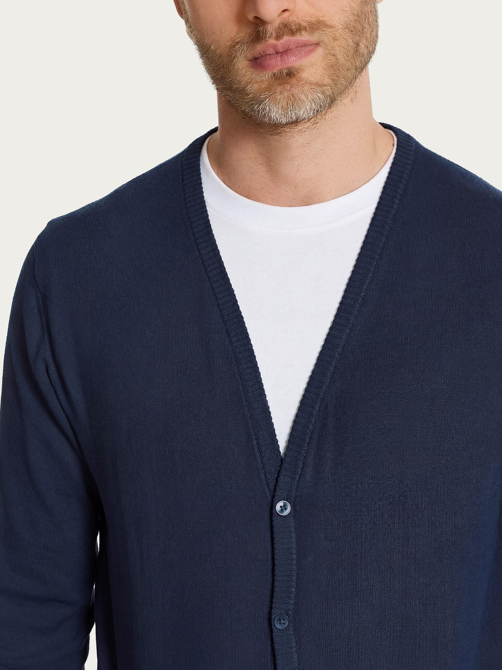 Ragno Puro Cotone cardigan uomo Outer Space regular