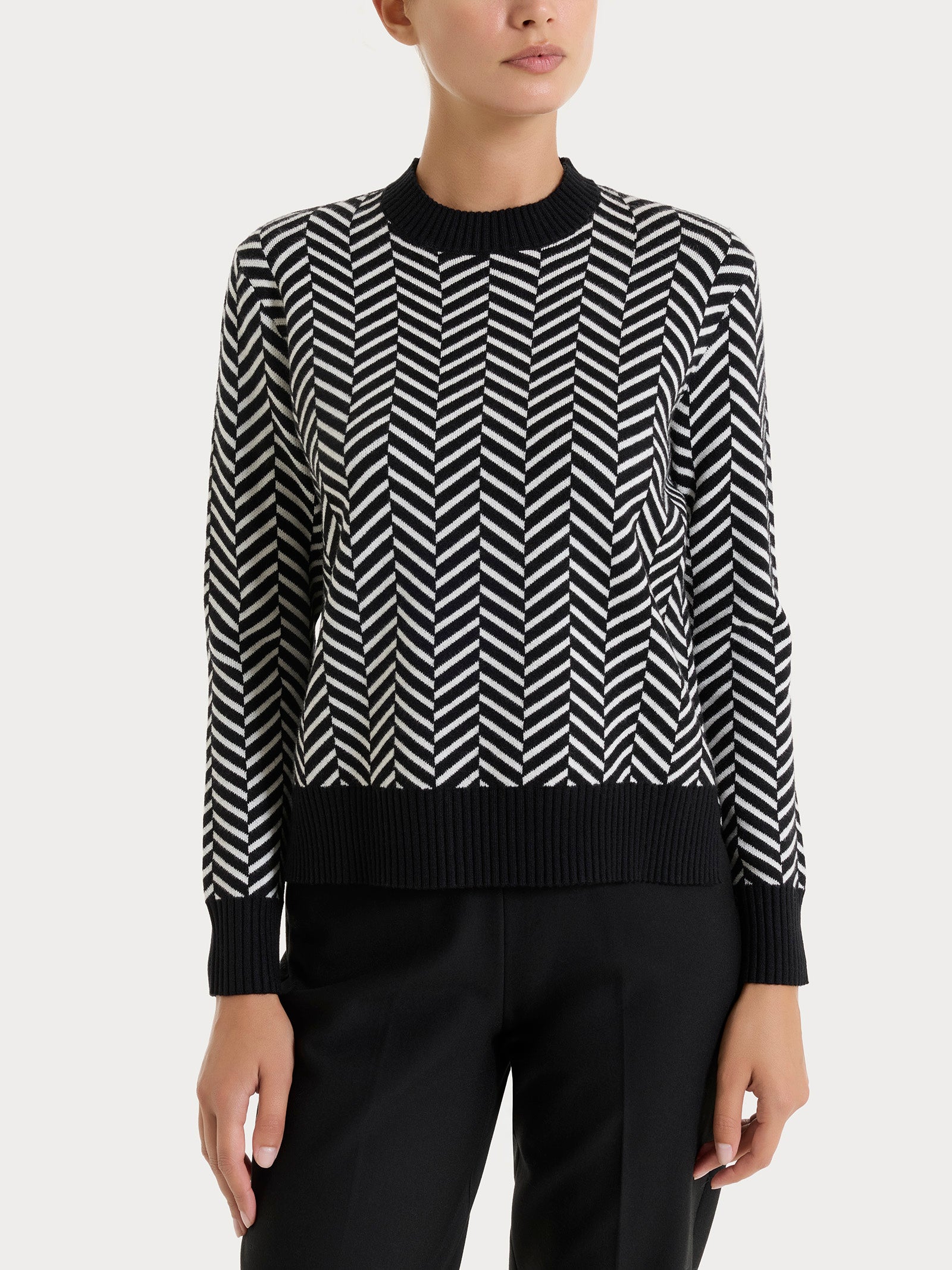 Ragno Super Soft Maglia Girocollo Fant.Nero spigata