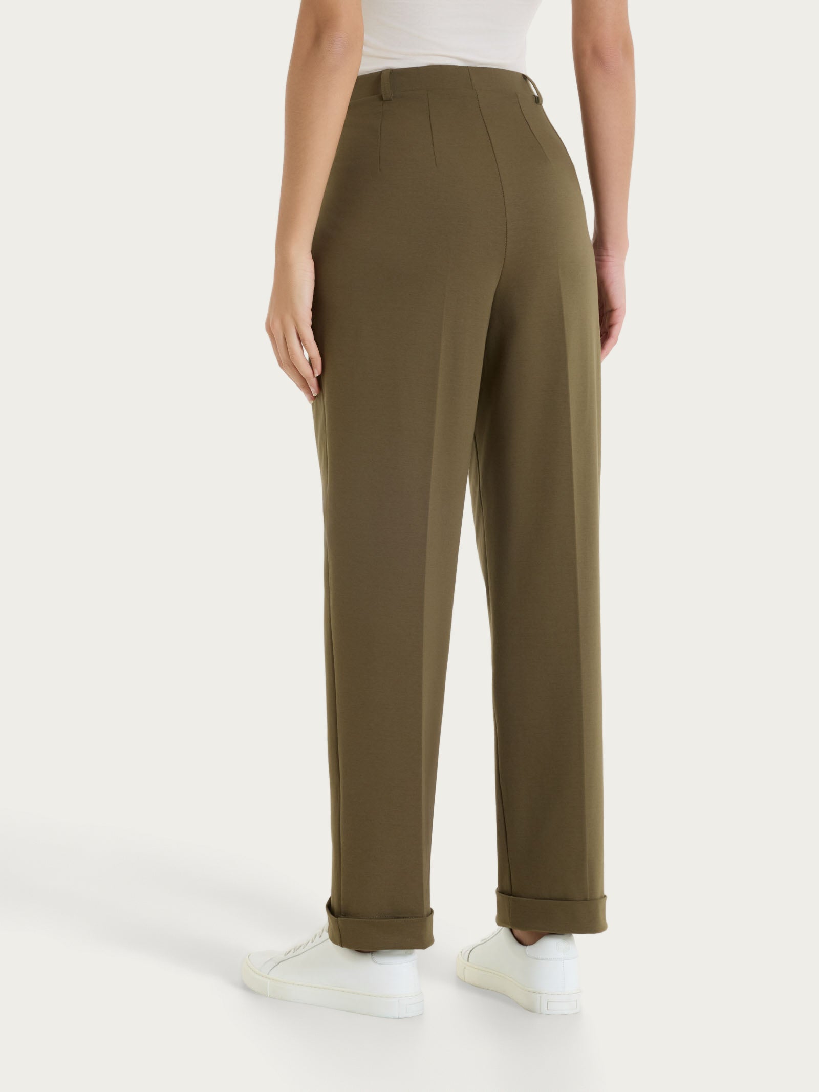 Ragno Compact Light pantalone carota Dark Olive tapered