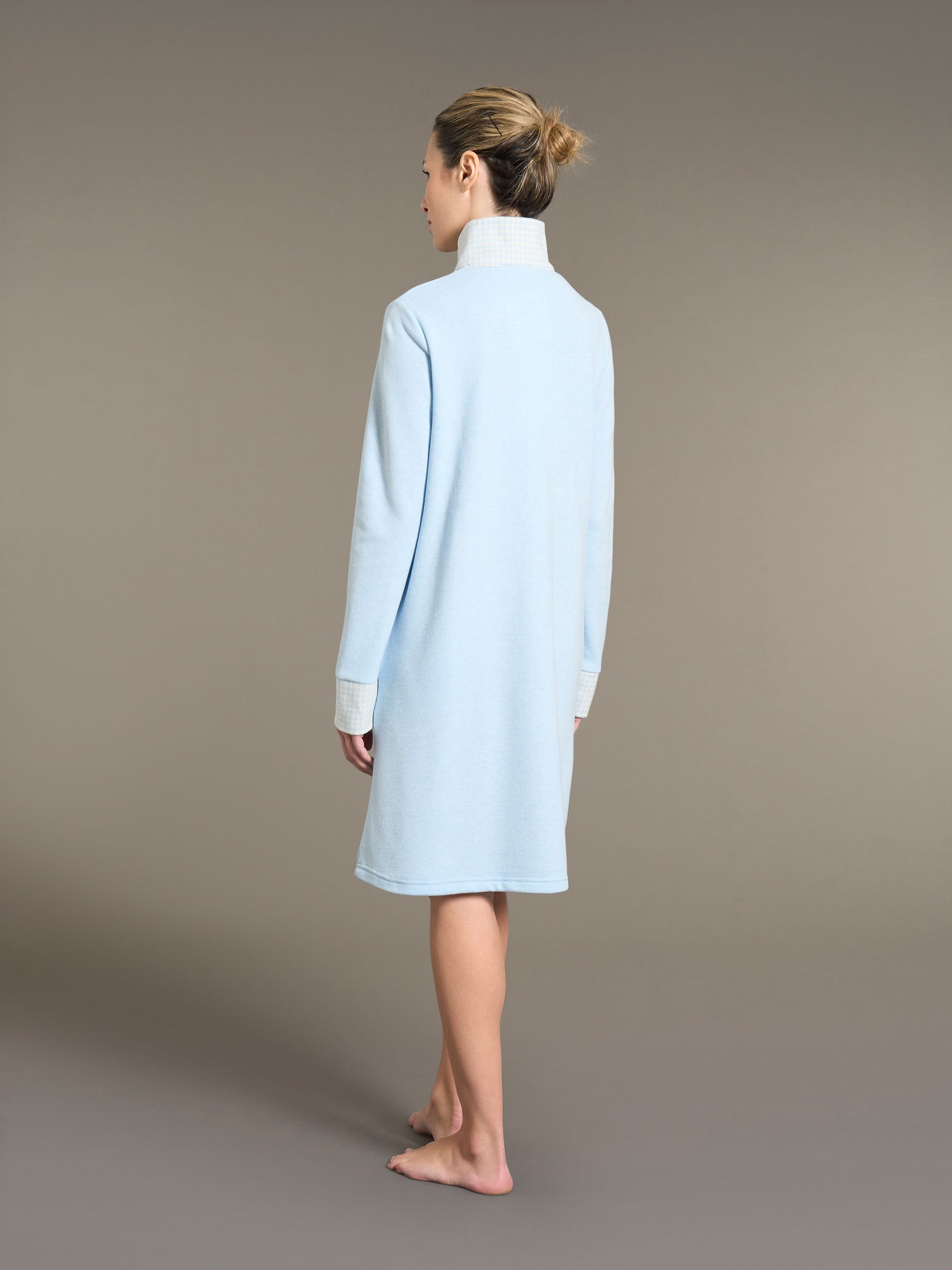 Ragno Cotton Eco Pile giacca da camera azzurra Sky Blue