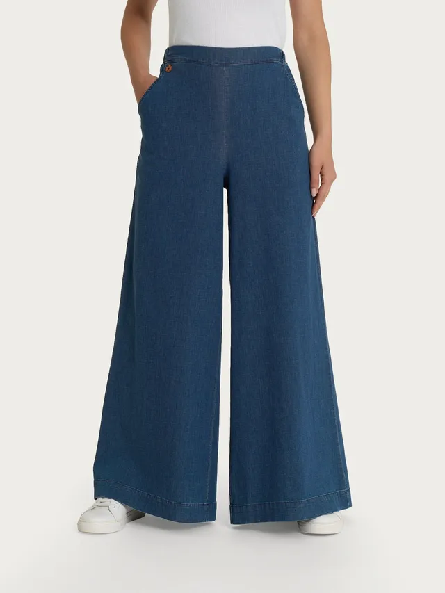 Ragno Super Light Denim jeans palazzo donna indigo